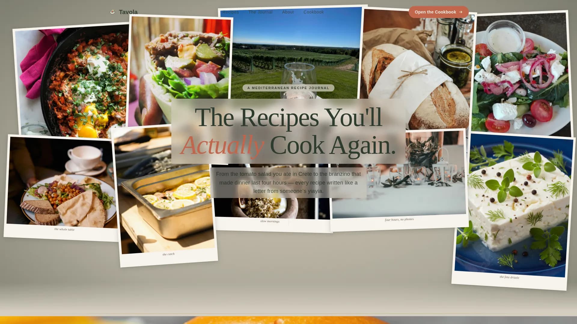 Mediterranean Diet Food & Dining Blog Website Template