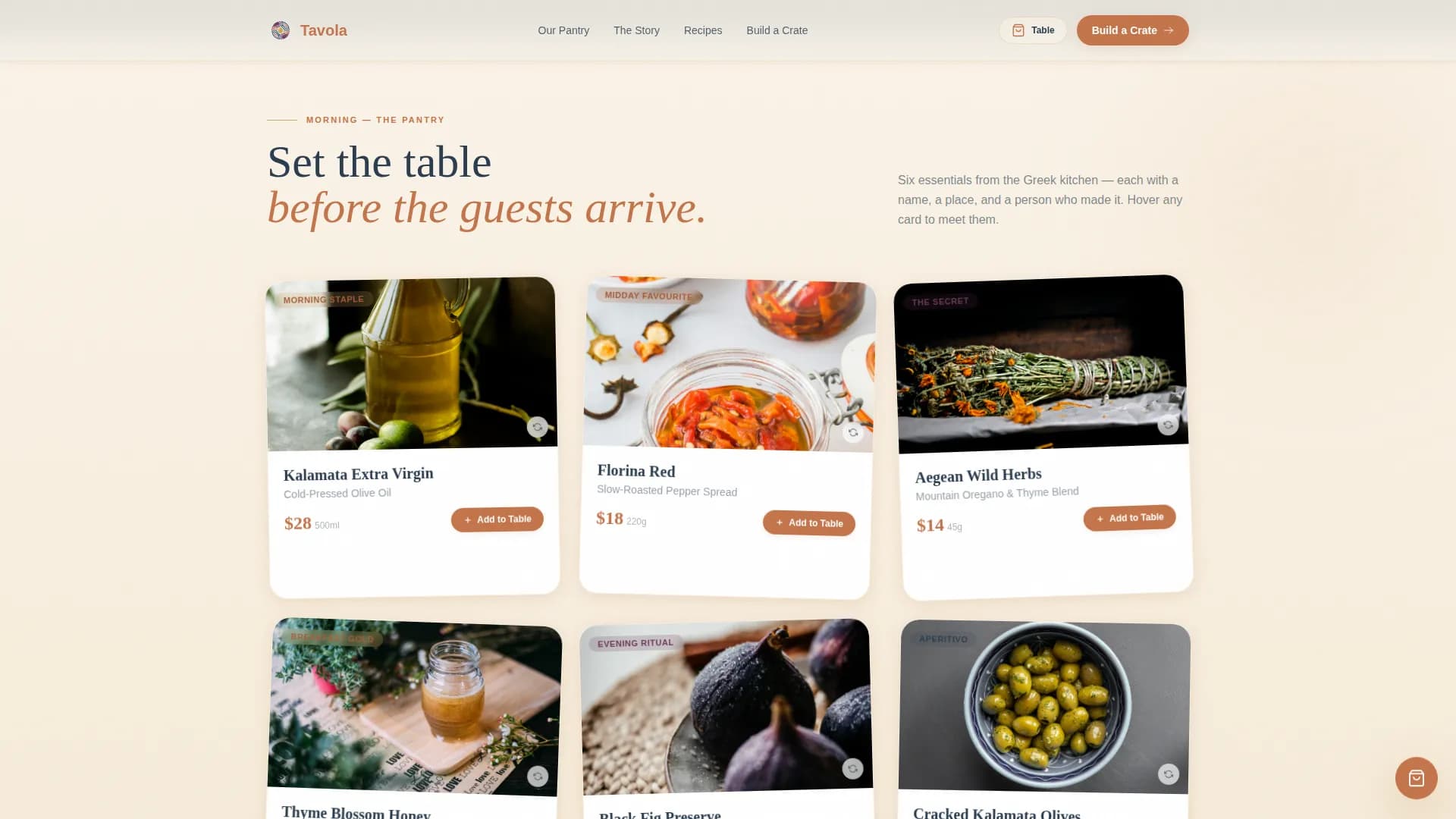 Mediterranean Diet Food & Dining Professional Website Template