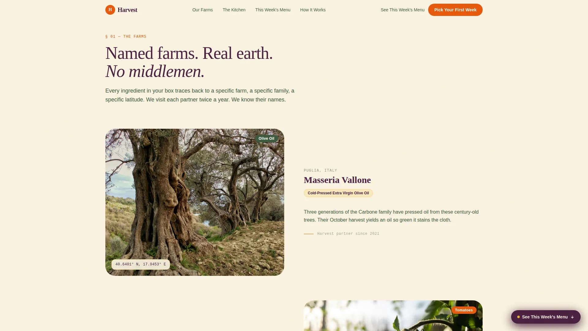 Orchard — Farm Mediterranean Delivery Landing Page Template