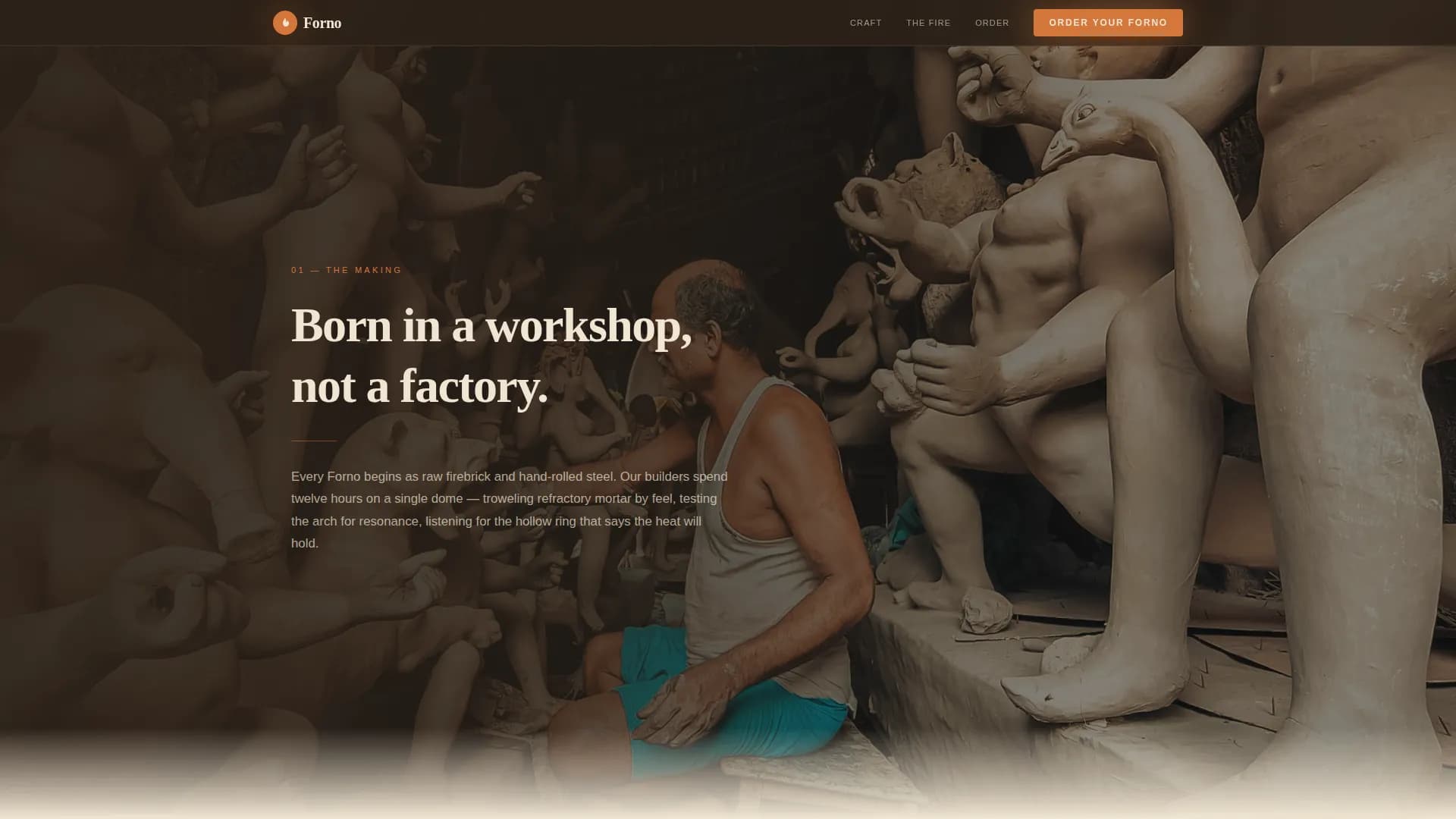 Forno — Mobile Pizza Service Landing Page Template