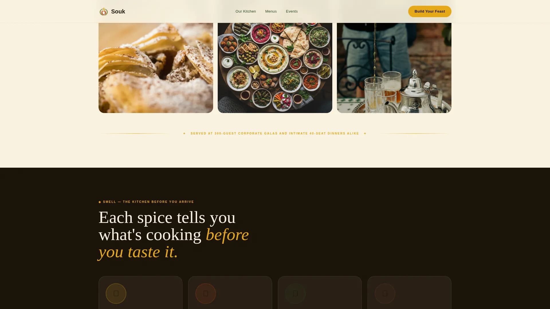 Souk — Moroccan Catering Landing Page Template