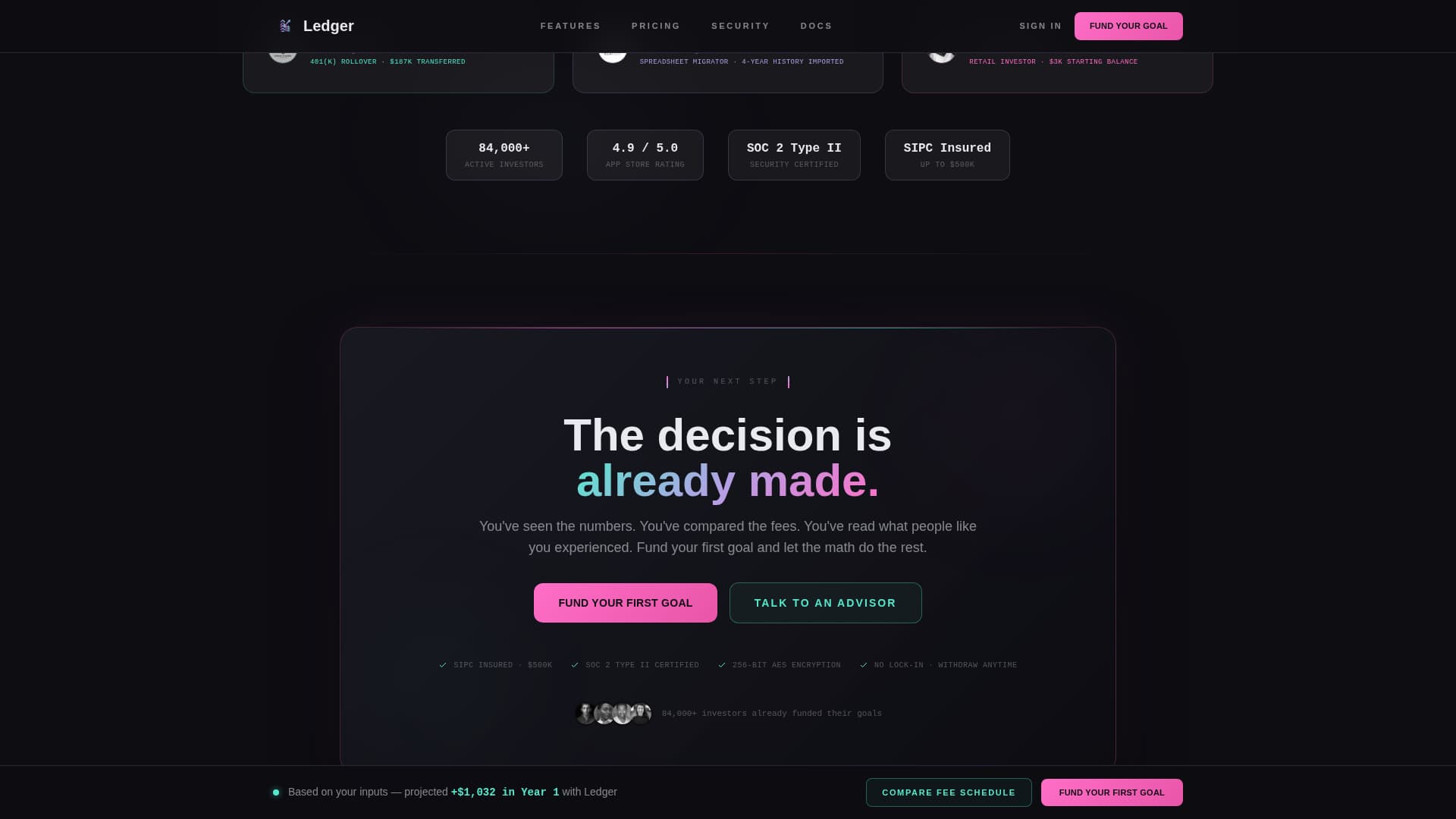 Vault — Authoritative Accounting Services Landing Page Template