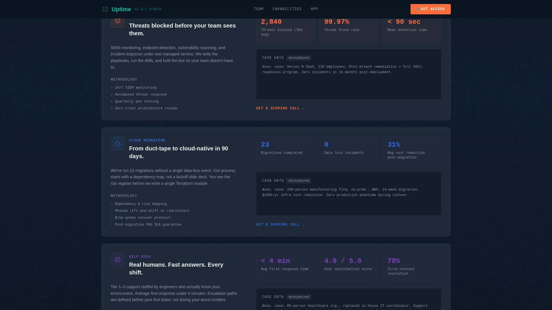 Sustain — Reliable IT Services Landing Page Template