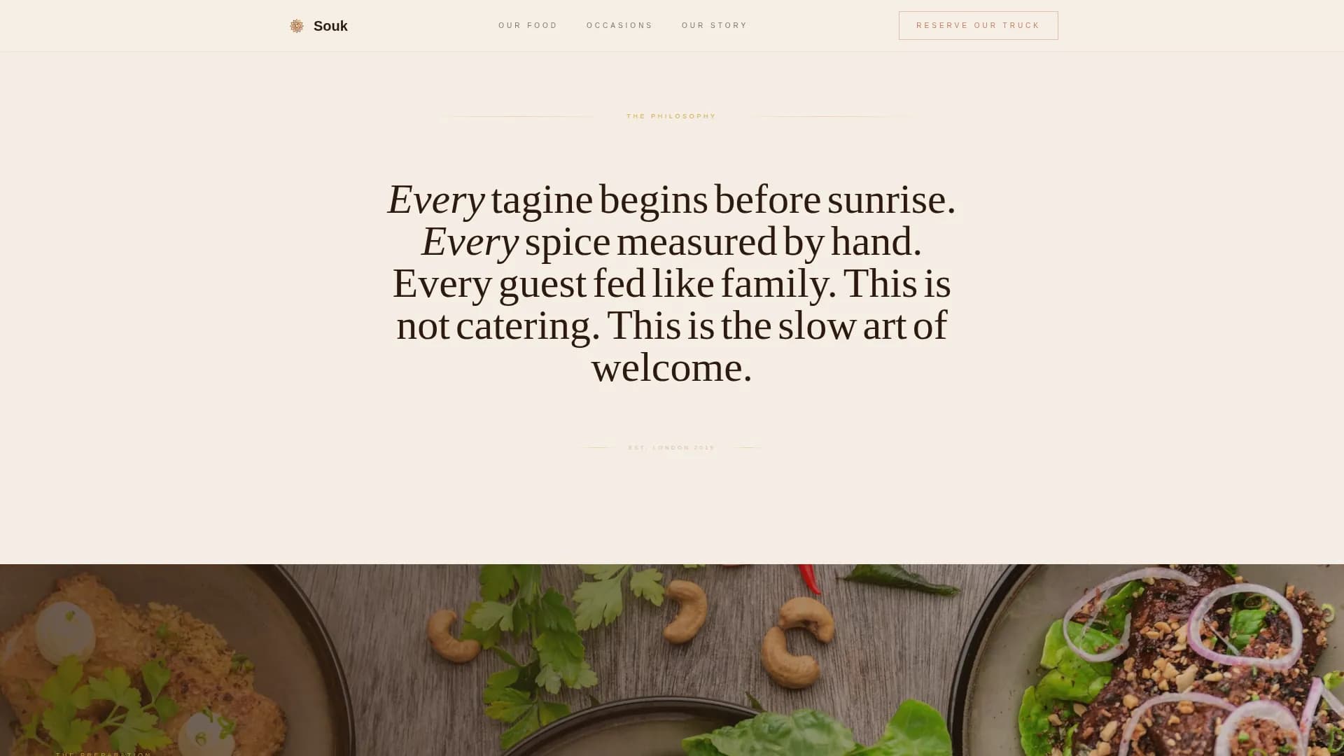 Souk — Food Truck Event Landing Page Template