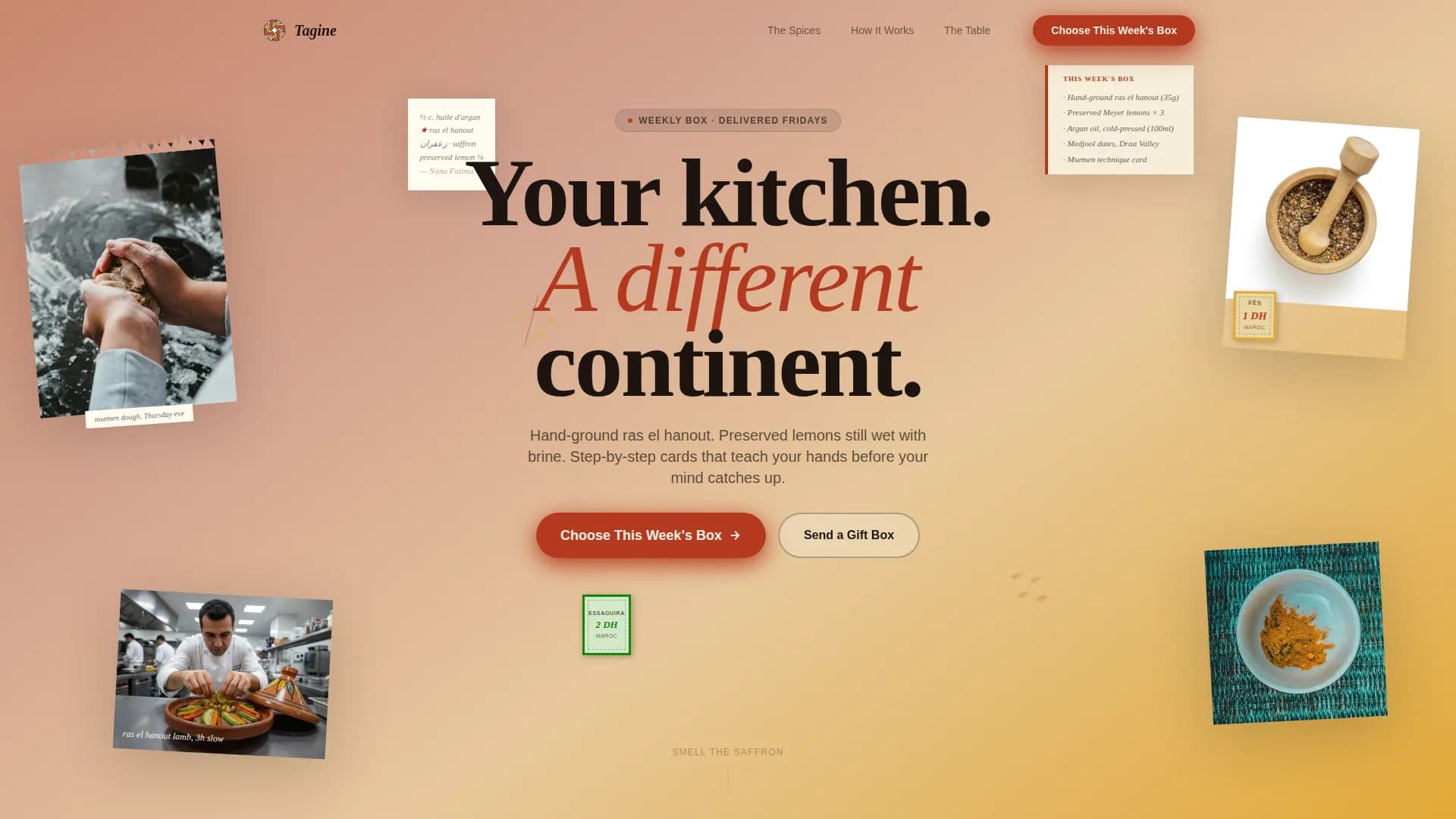 Tagine — Meal Kit Delivery Landing Page Template
