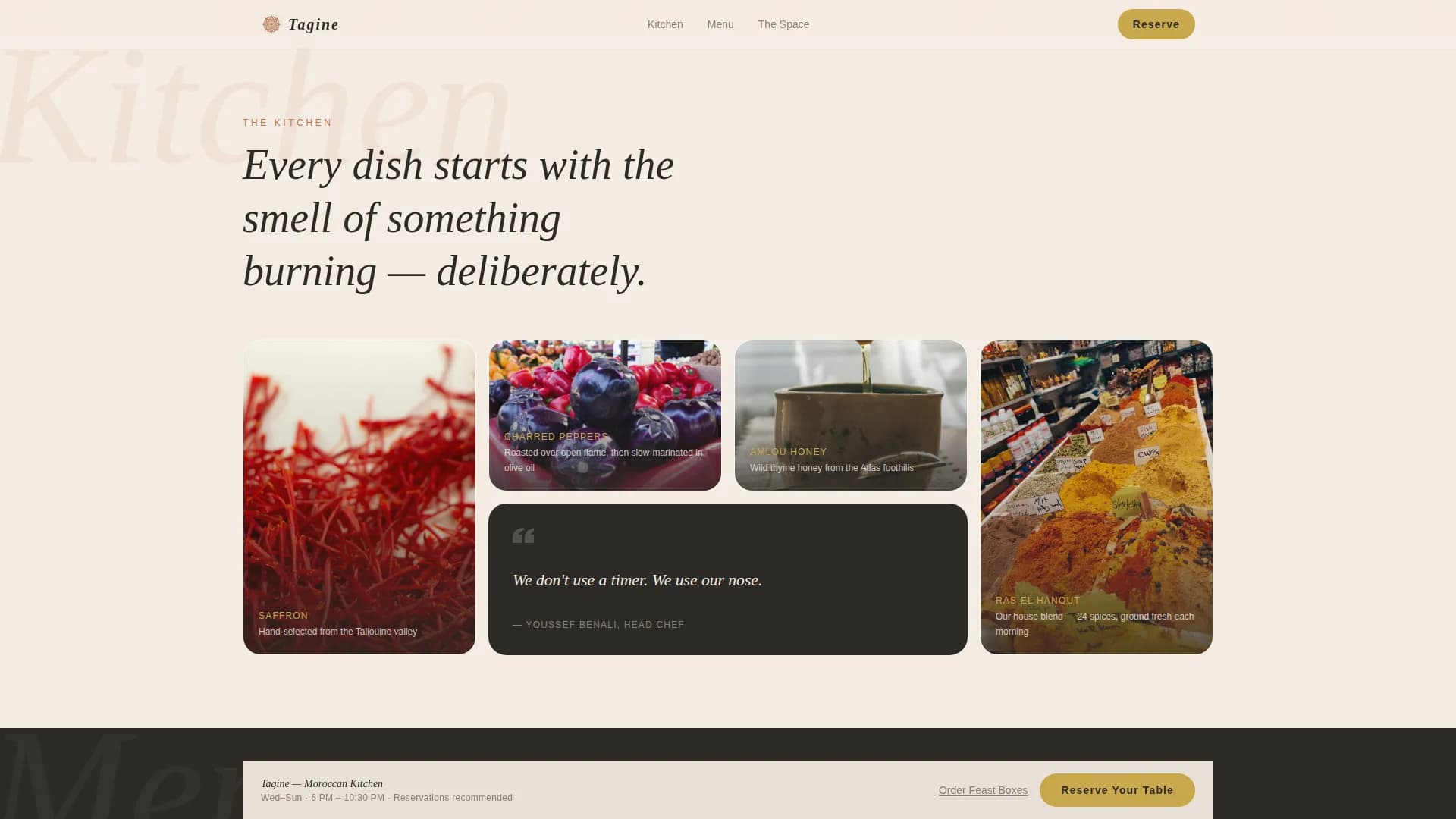 Spice — Authentic Moroccan Dining Landing Page Template
