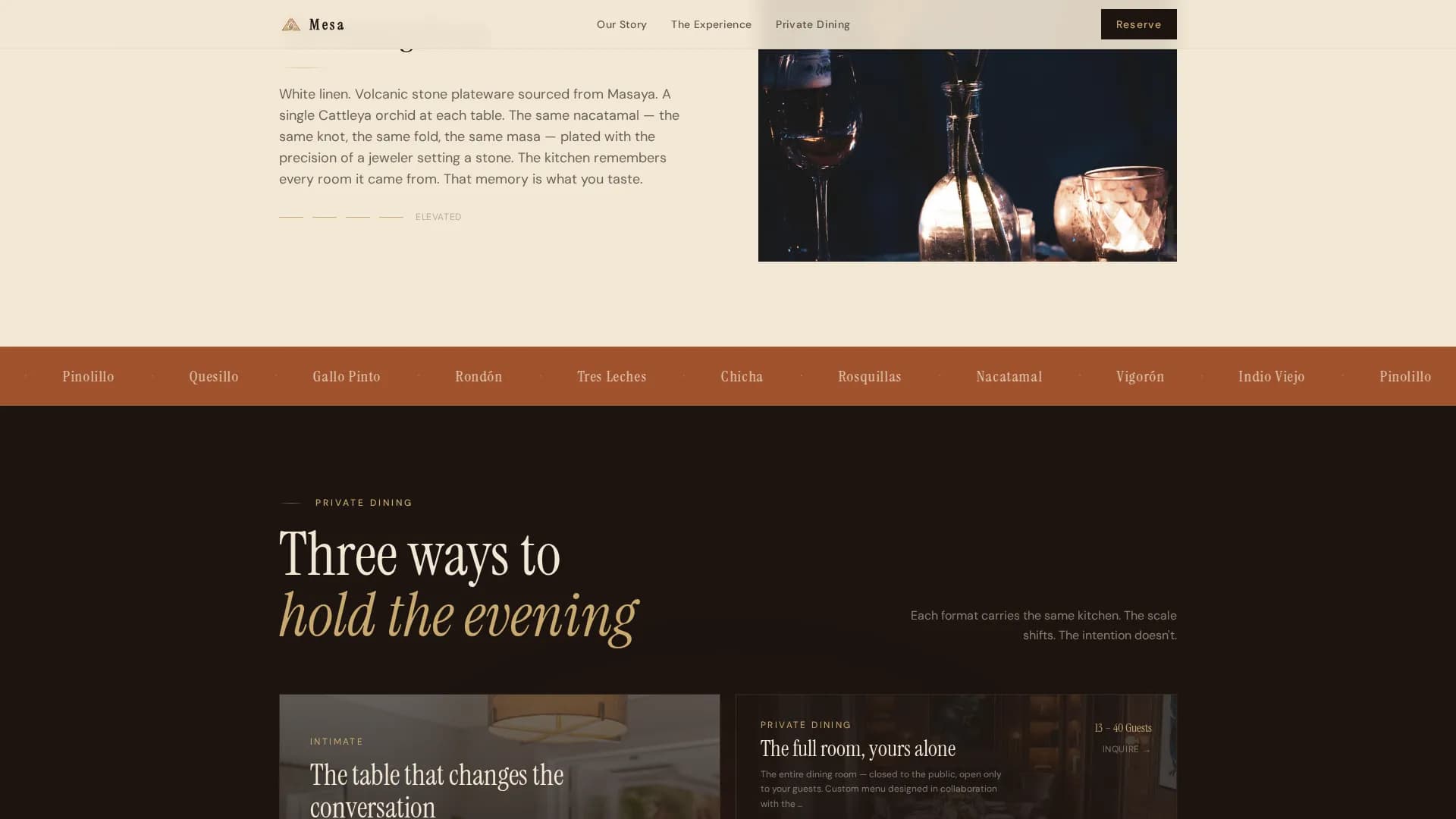 Nicaraguan Cuisine Professional Website Template