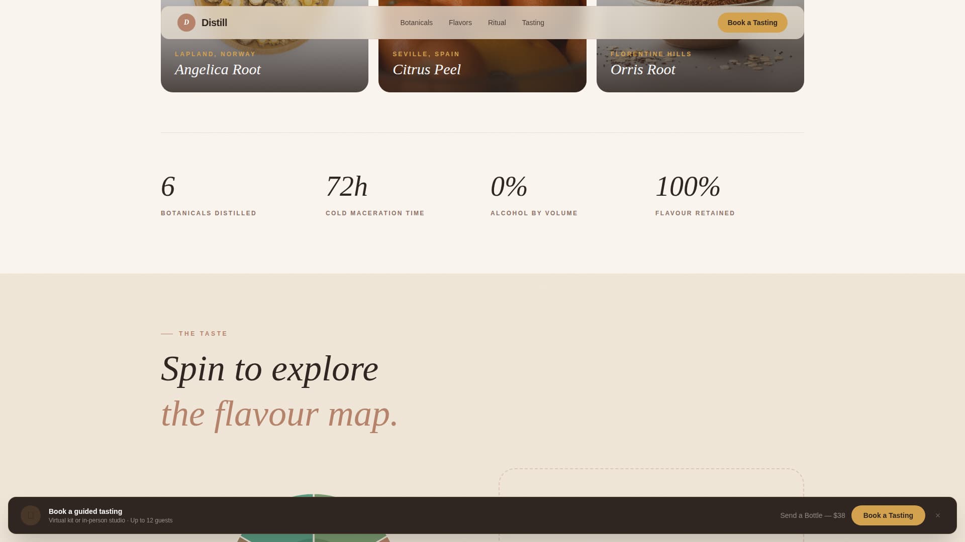 Distillery & Spirits Booking Website Template