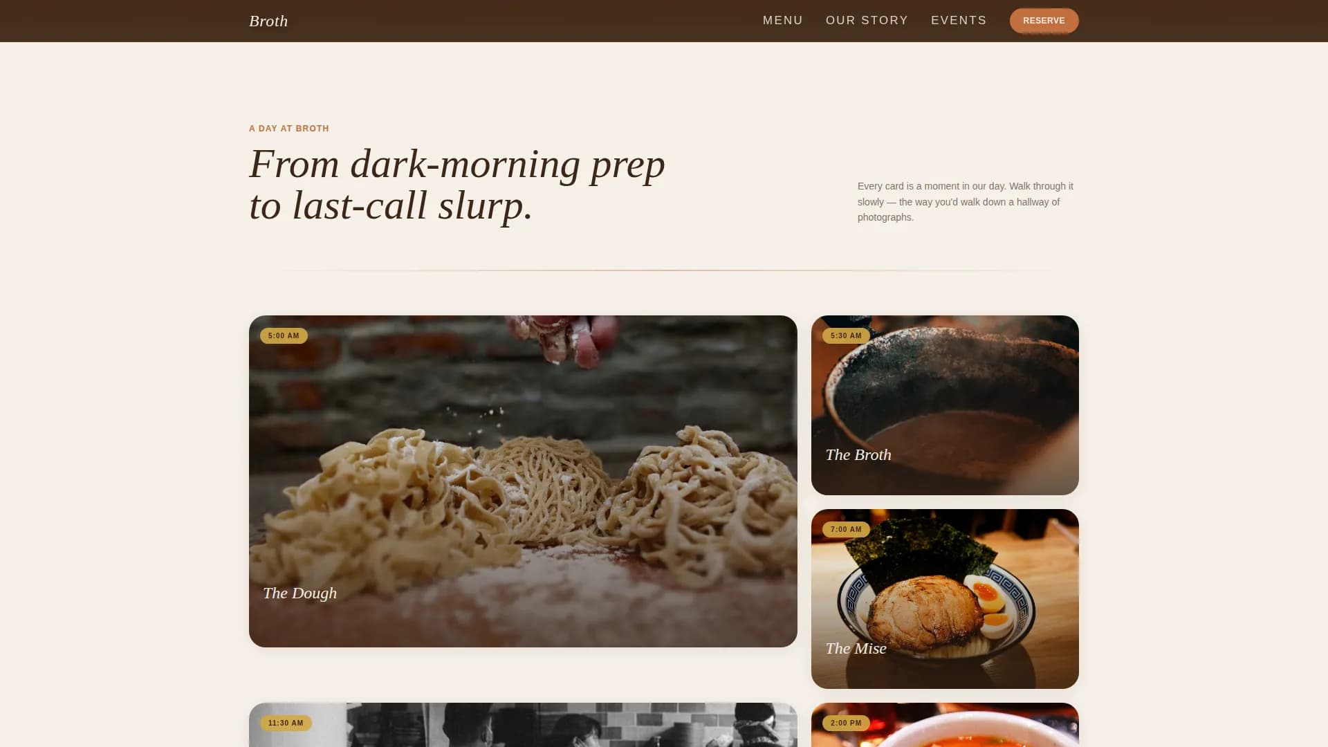 Broth — Premium Ramen Experience Landing Page Template