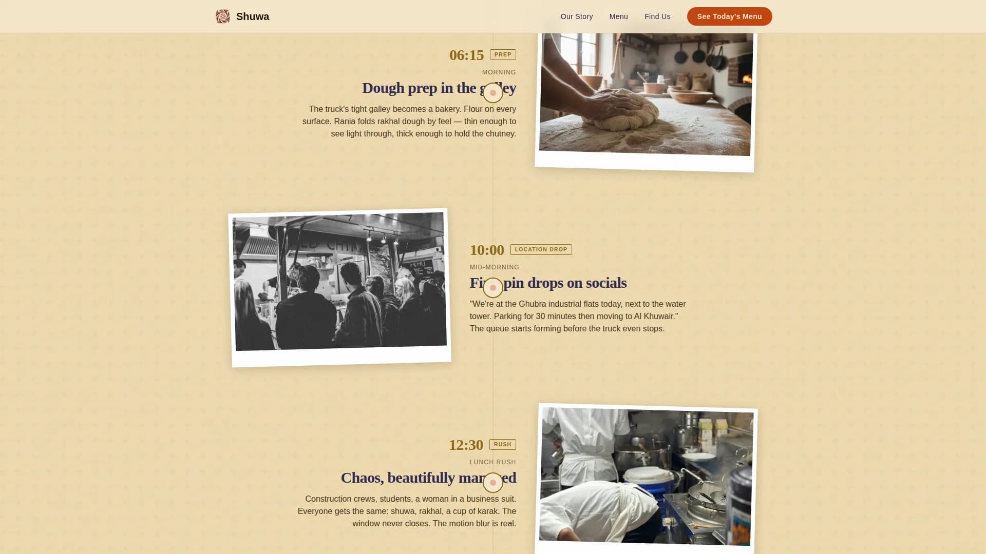 Shuwa — Mobile Street Cuisine Landing Page Template