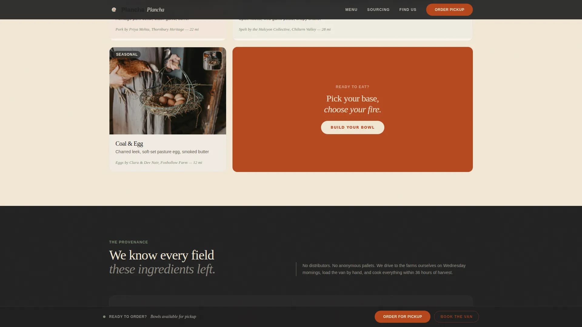 Ember — Artisan Food Truck Landing Page Template