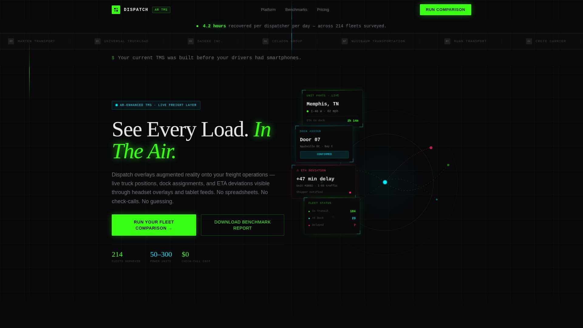 Dispatch — Expert Supply-Chain Landing Page Template