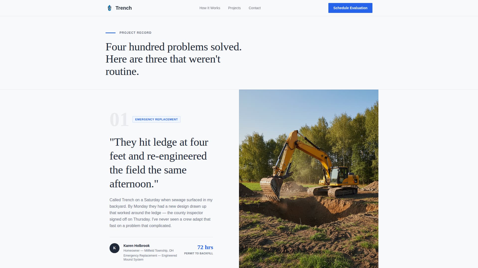 Septic System Installer Business Booking Website Template