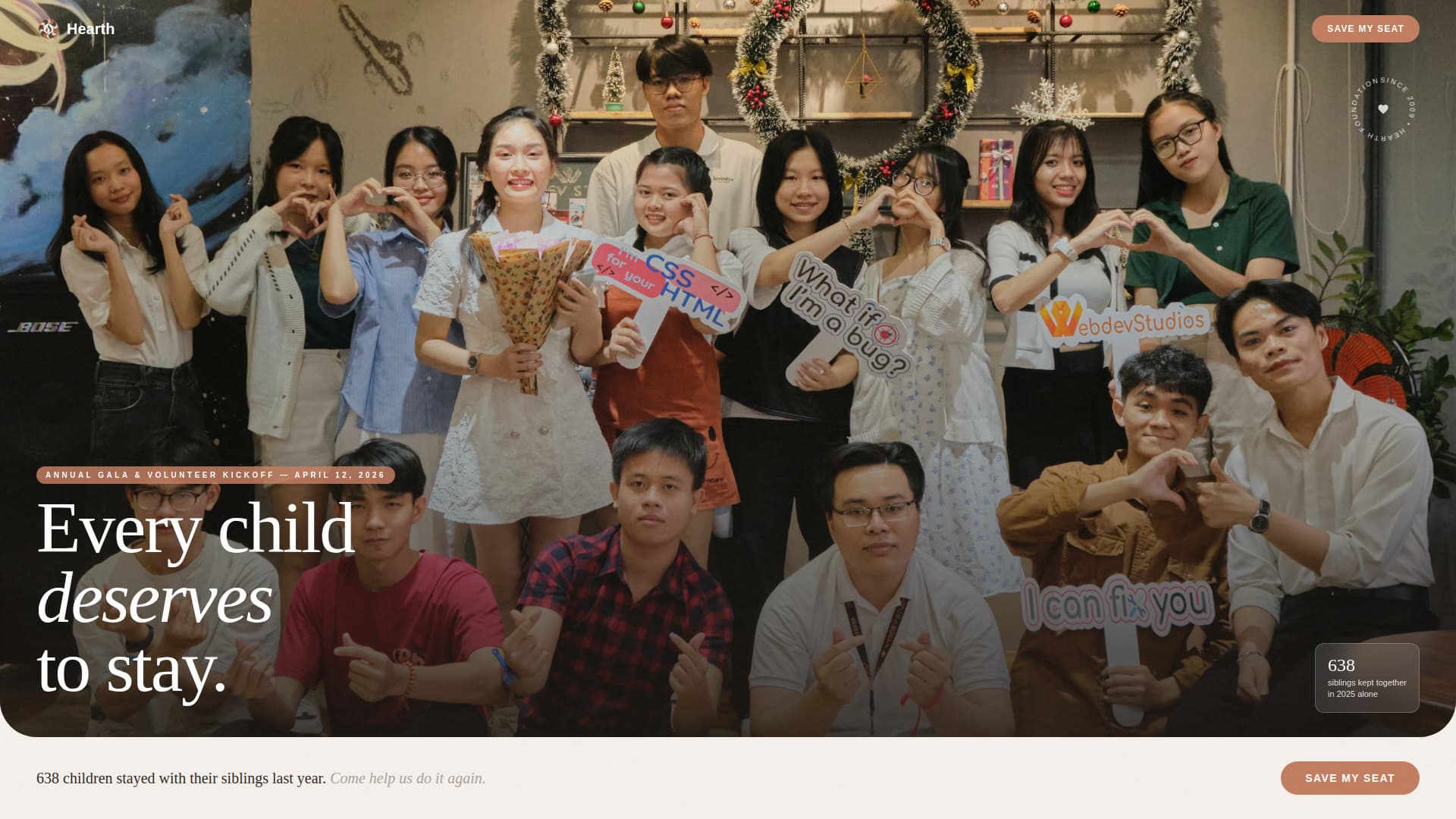 Hearth - Compassionate Childwelfare Landing Page Template