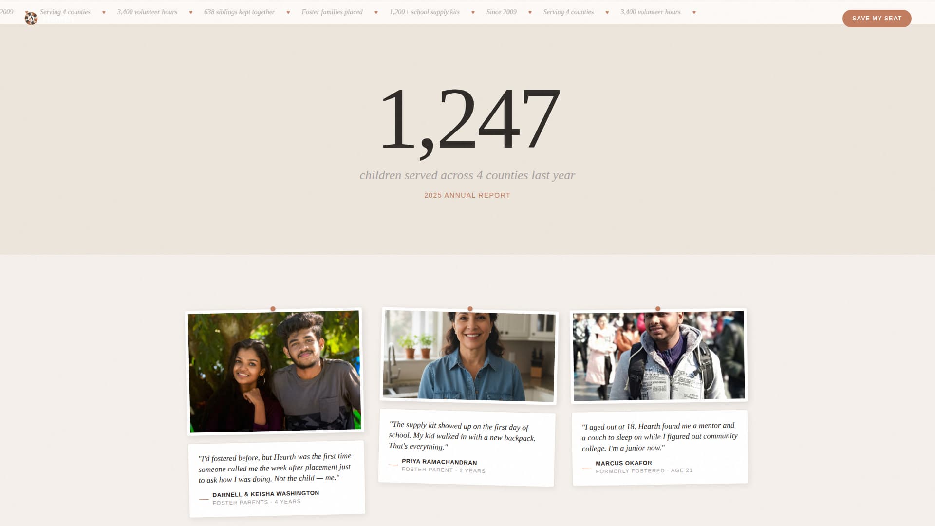Hearth - Compassionate Childwelfare Landing Page Template
