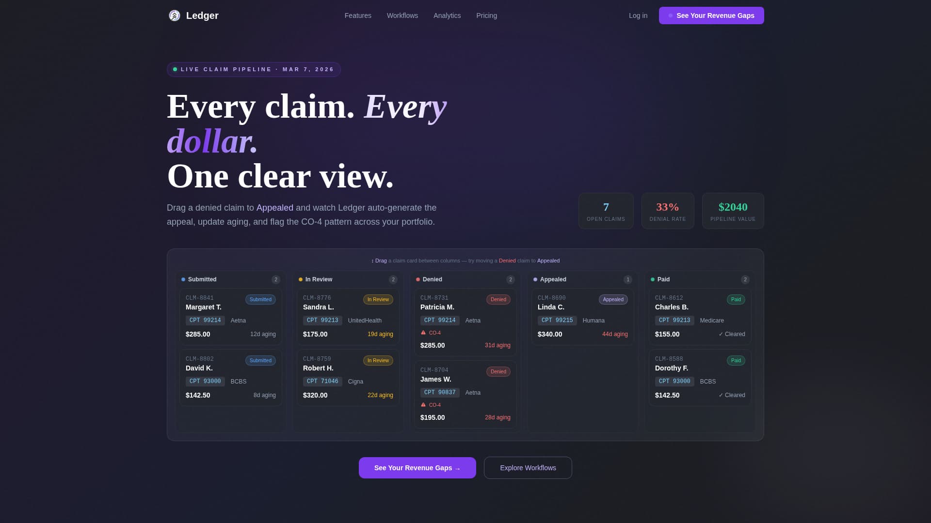 Invoice — Powerful Medical Billing Landing Page Template