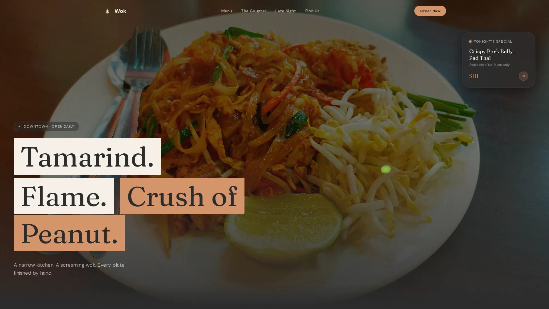 Saffron — Elevated Thai Landing Page Template