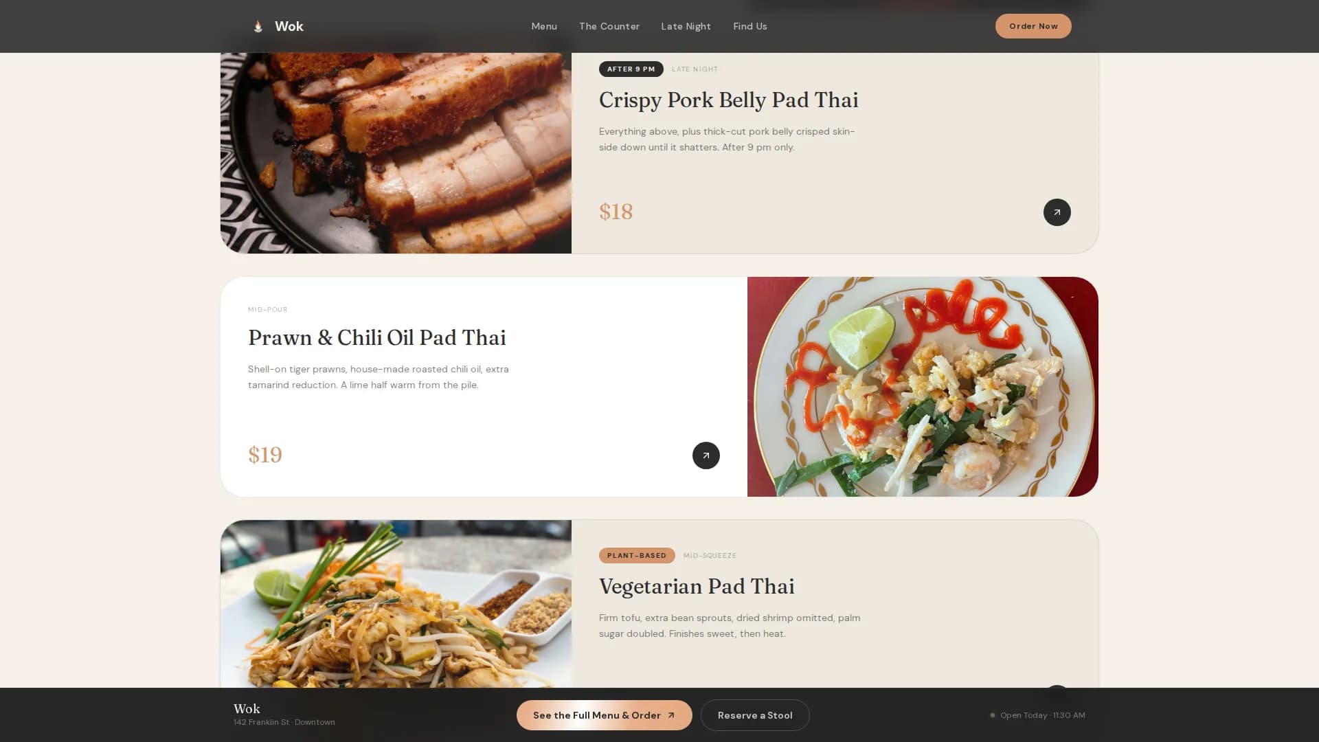 Saffron — Elevated Thai Landing Page Template