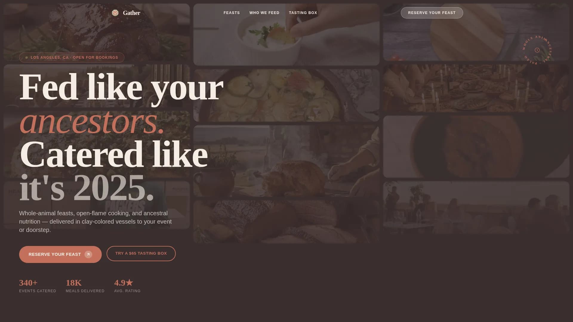 Feast — Ancestral Catering Landing Page Template