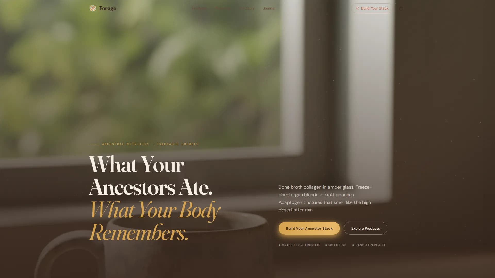 Vitalize — Ancestral Supplement Landing Page Template