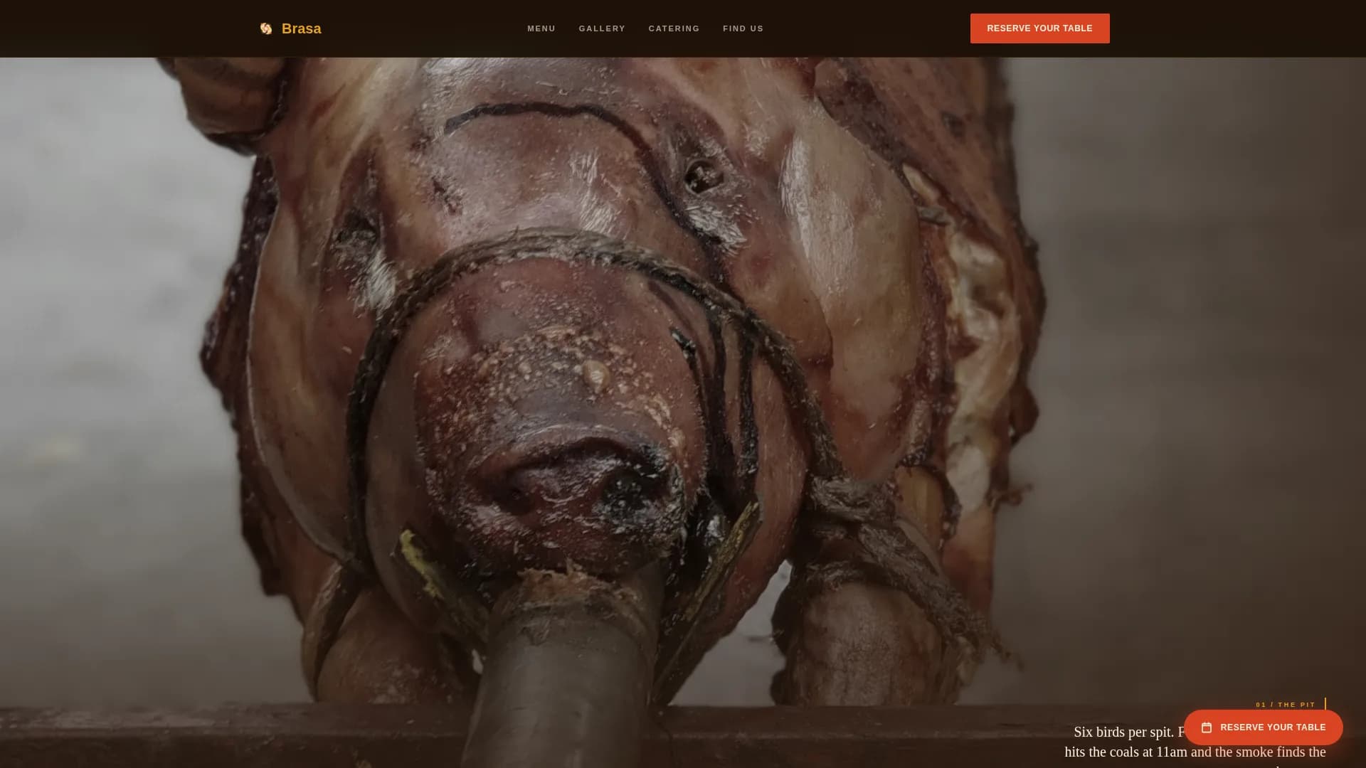Flame — Authentic Peruvian Chicken Landing Page Template
