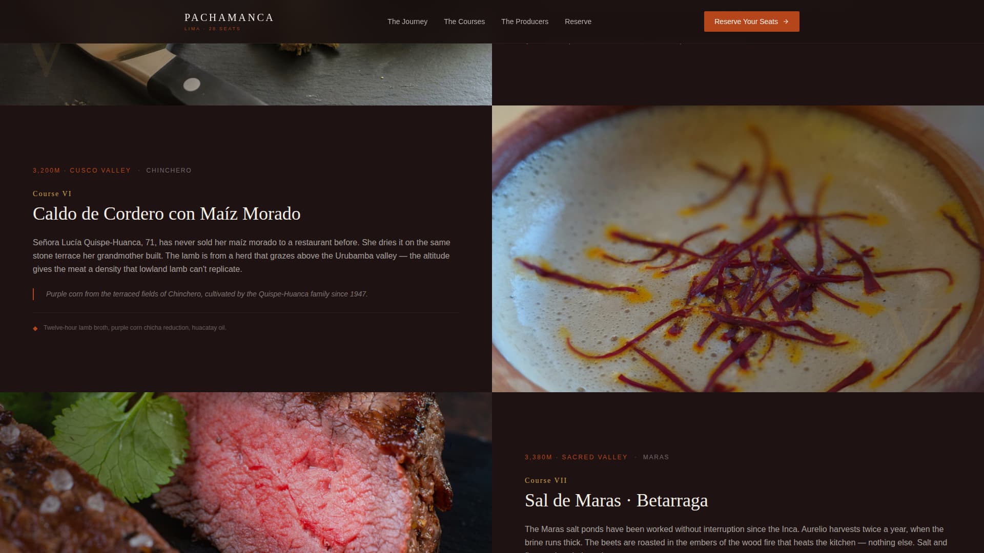 Peruvian Dining Blog Website Template