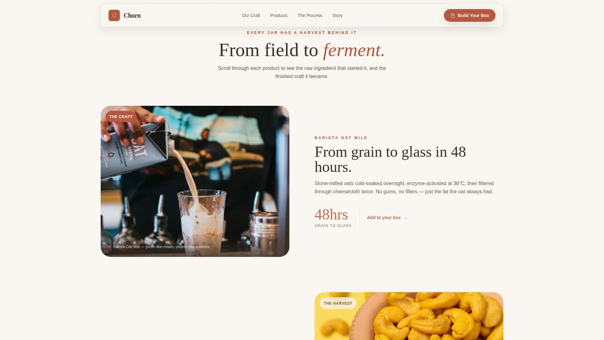 Lactose — Innovative Plant Dairy Landing Page Template