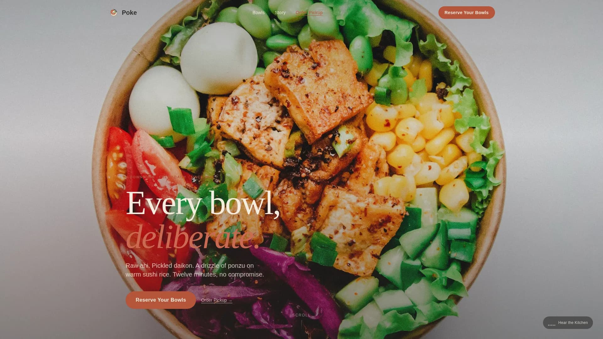 Umami — Artisan Bowl Bar Landing Page Template