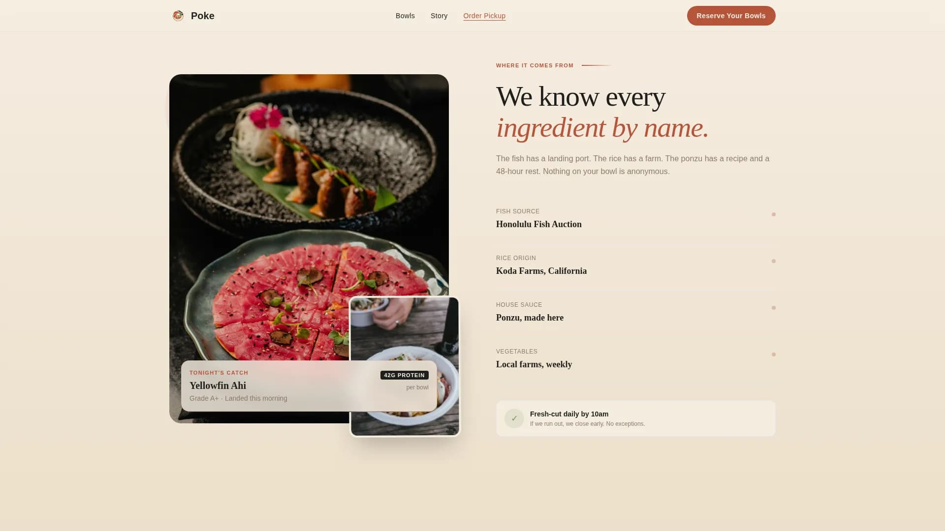 Umami — Artisan Bowl Bar Landing Page Template