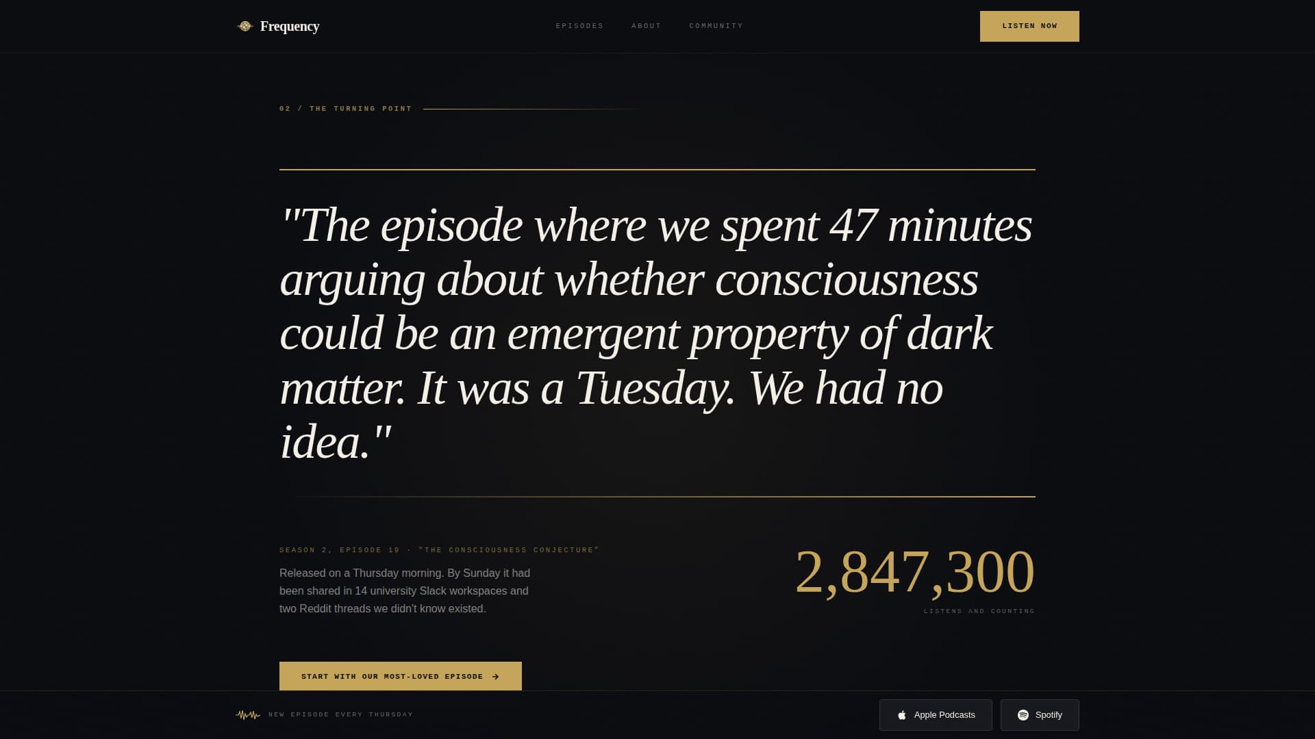 Wavelength — Compelling Science Podcast Landing Page Template