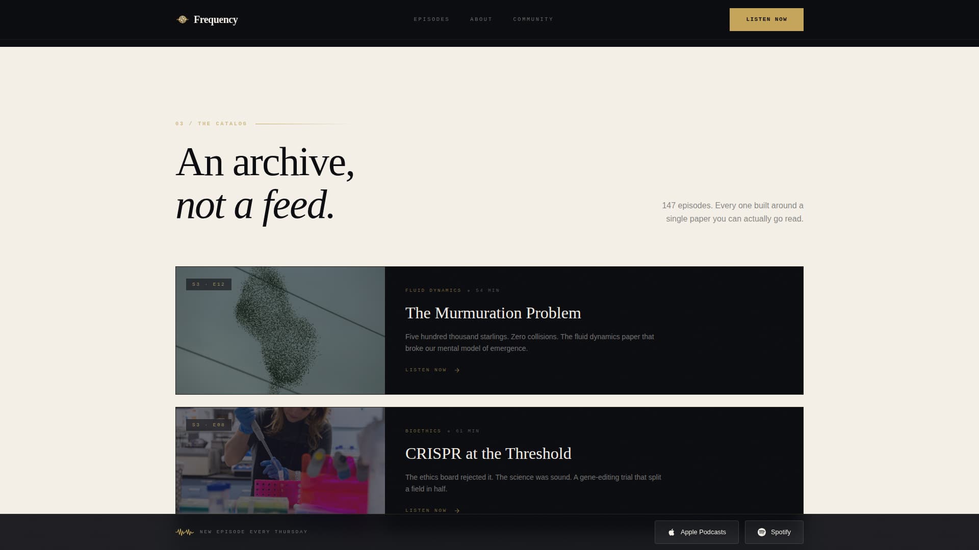 Wavelength — Compelling Science Podcast Landing Page Template