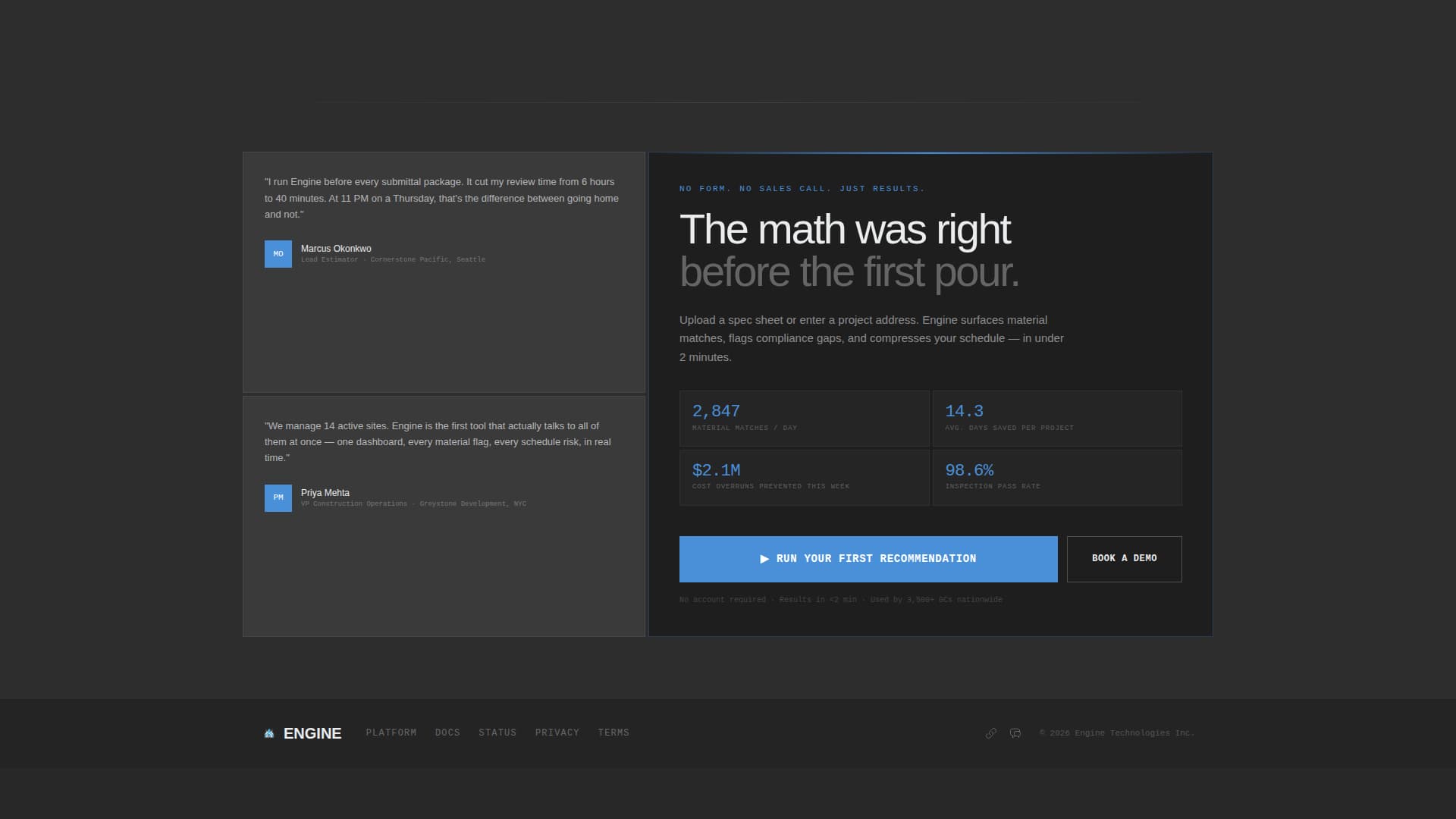 Forge — Powerful Construction AI Landing Page Template