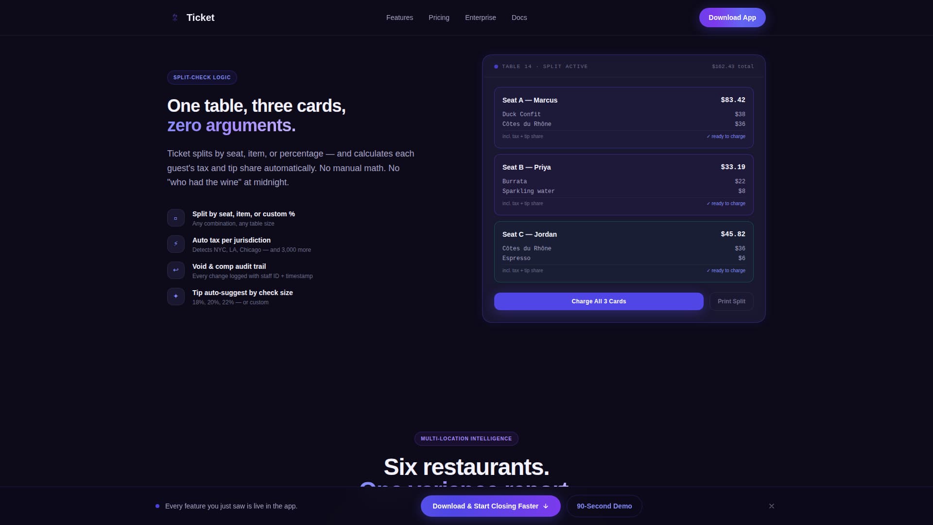 Restaurant Software & SaaS Professional Website Template