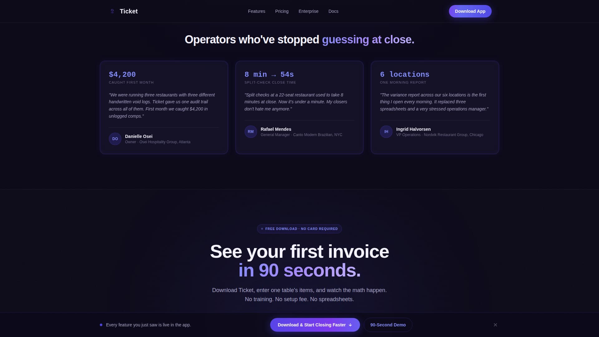 Restaurant Software & SaaS Professional Website Template
