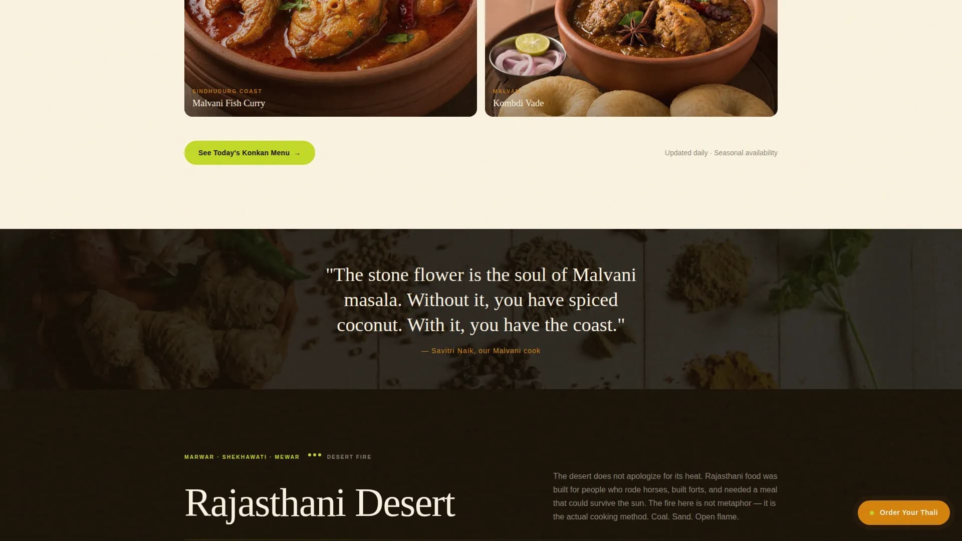 Plancha — Rustic Regional Kitchen Landing Page Template