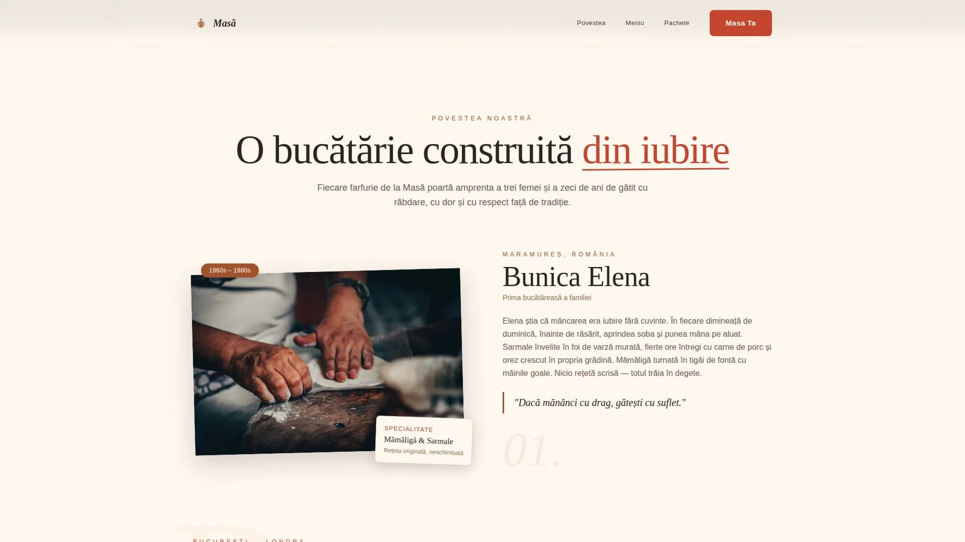 Mas - Authentic Romanian Catering Landing Page Template