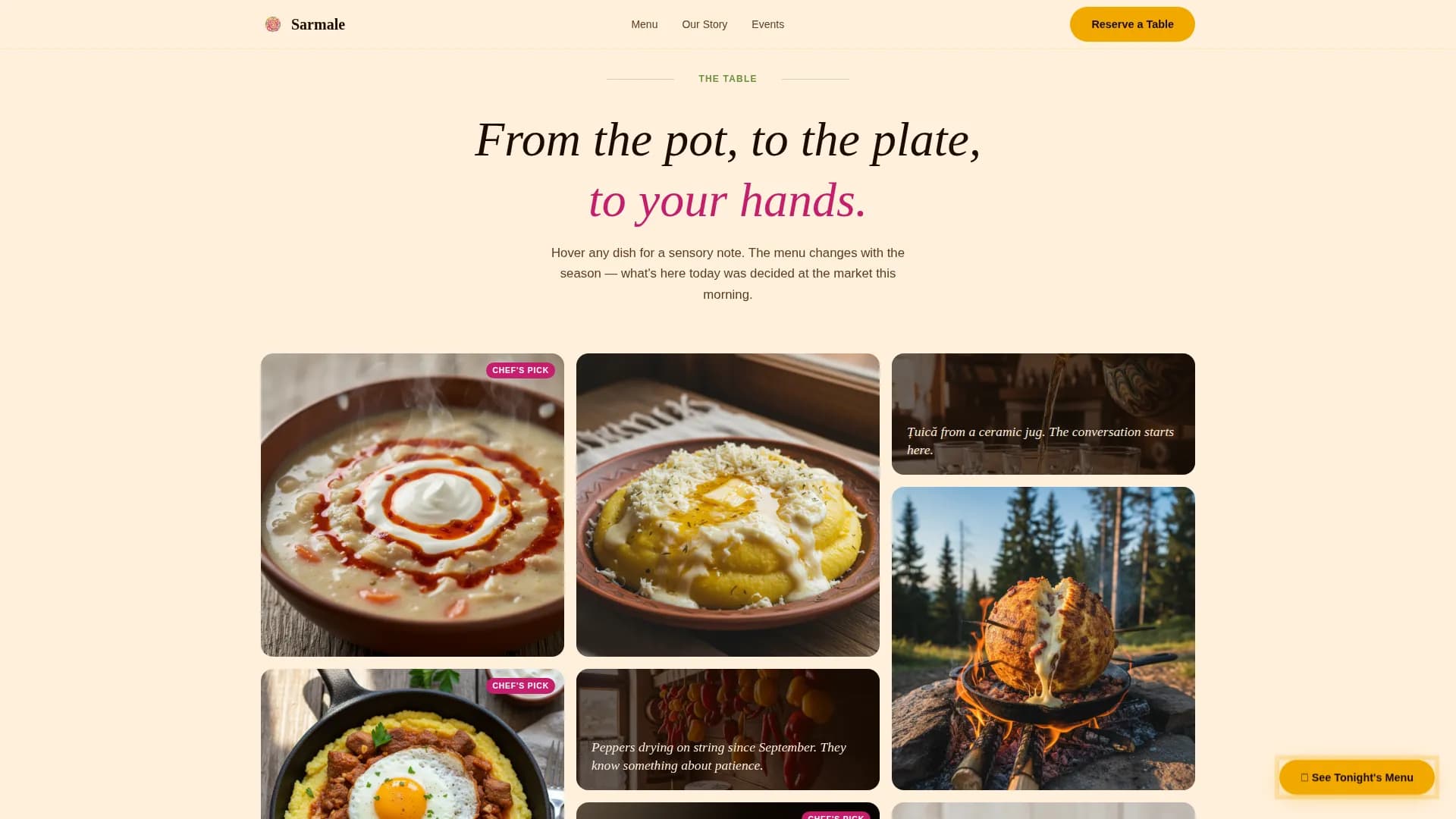 Sarmale - Handcrafted Romanian Dining Landing Page Template