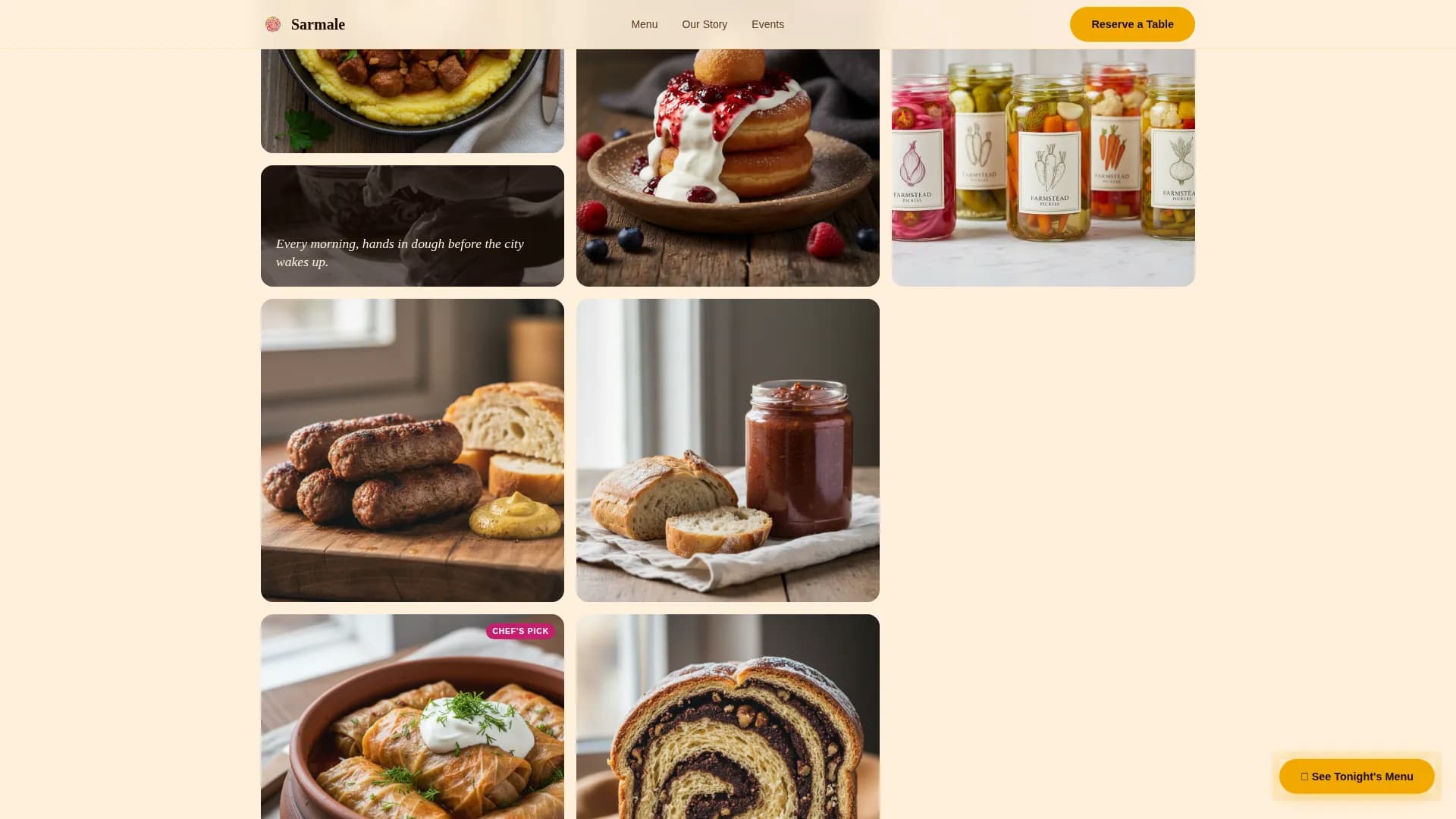 Sarmale - Handcrafted Romanian Dining Landing Page Template