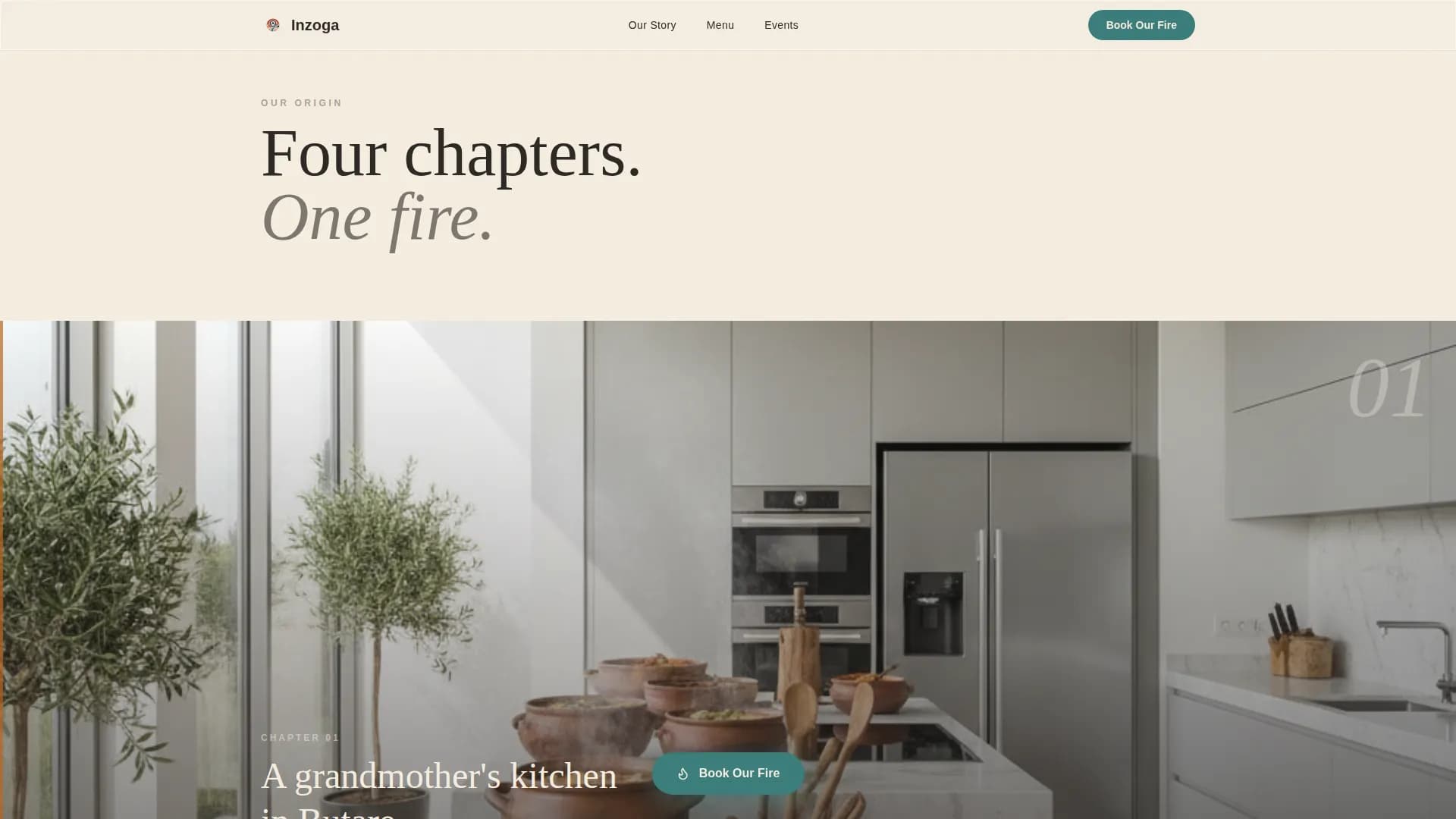 Inzoga — Rwandan Food Truck Booking Landing Page Template