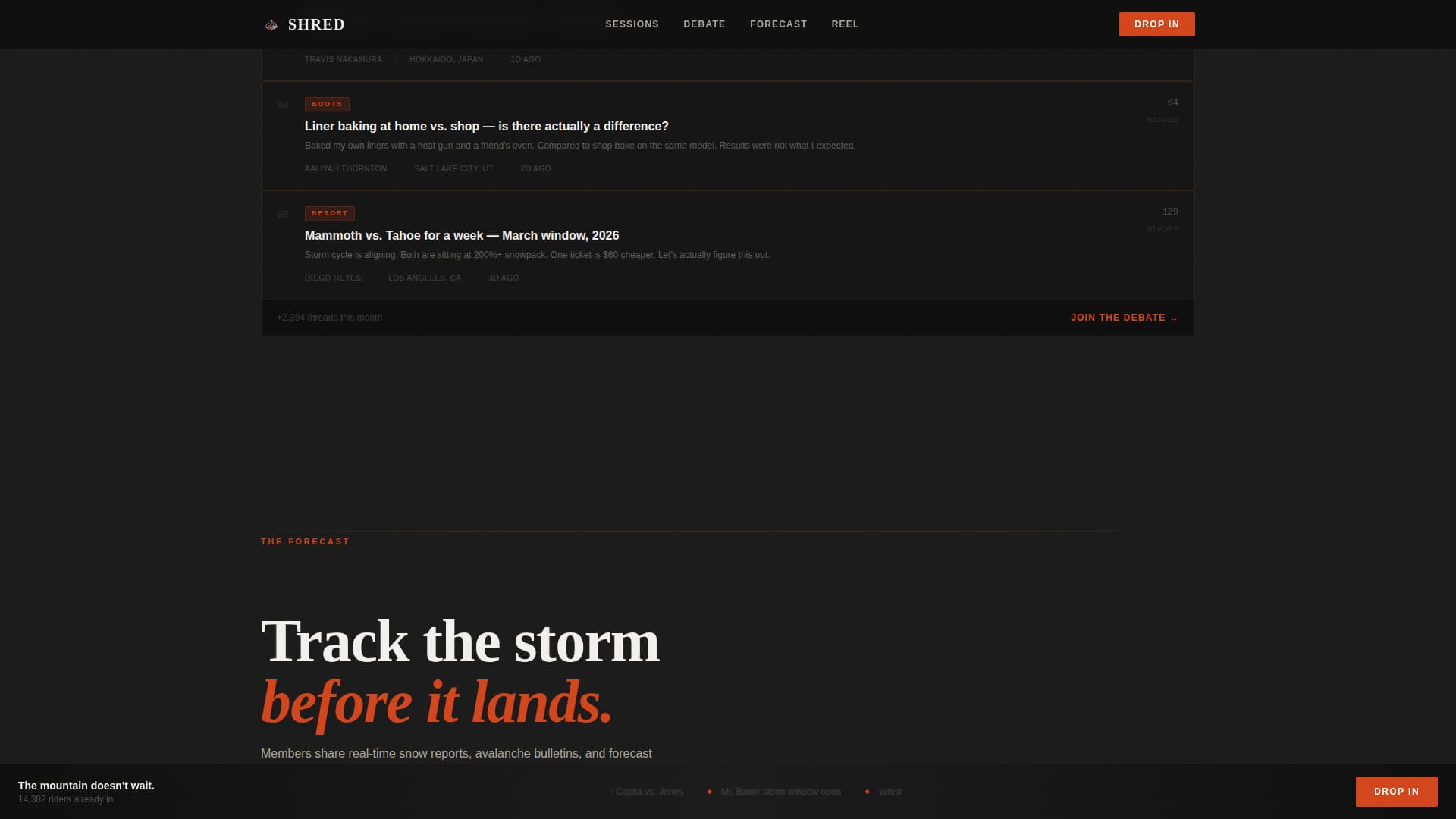 Snowboarding Reviews Website Template