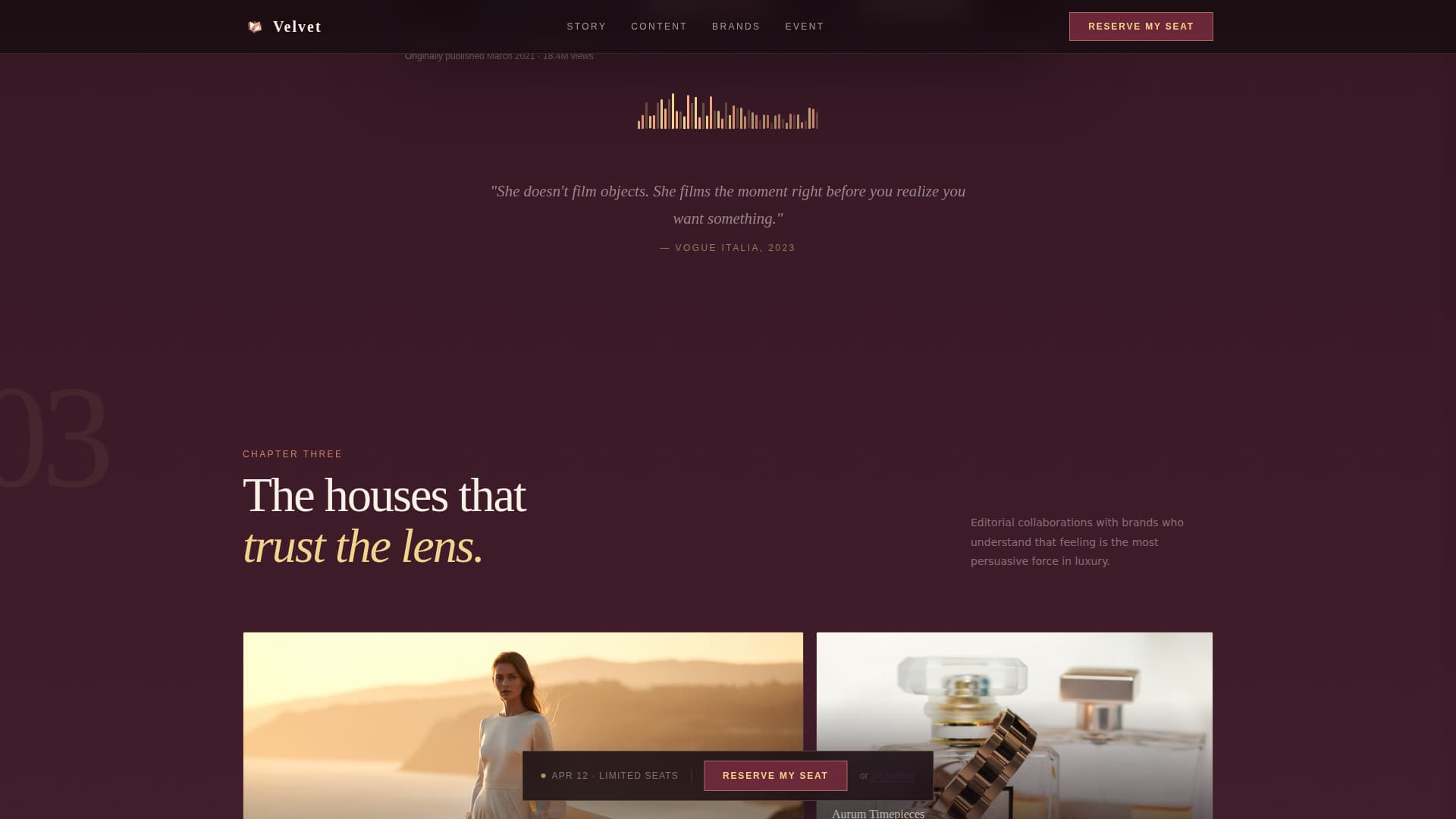 Luxe — Aspirational Wellness Lifestyle Landing Page Template