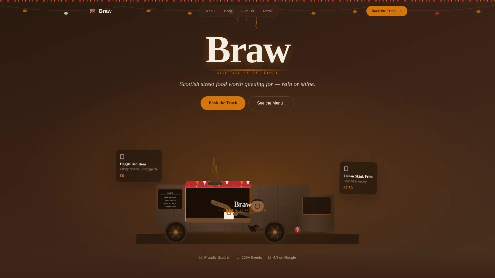 Tartan — Bold Scottish Cuisine Landing Page Template