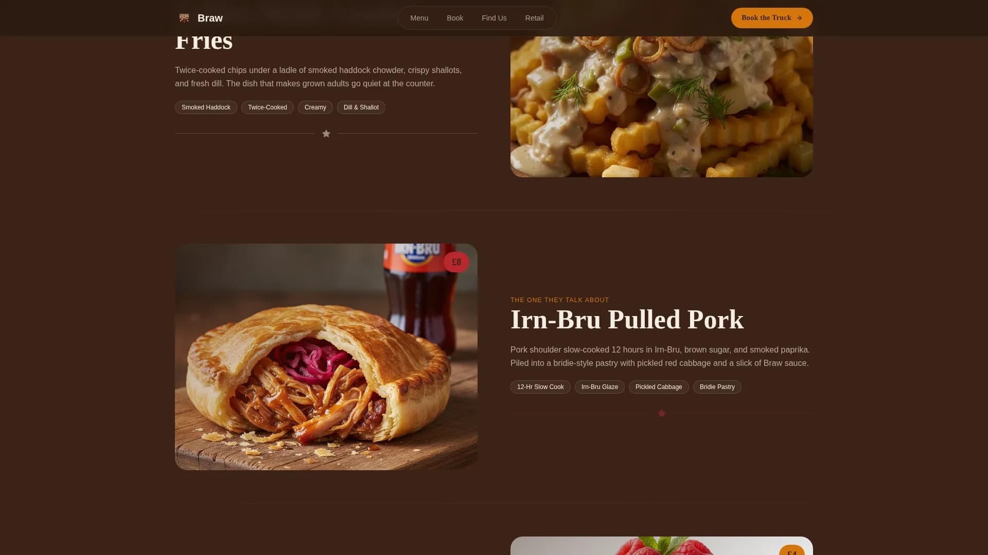 Tartan — Bold Scottish Cuisine Landing Page Template