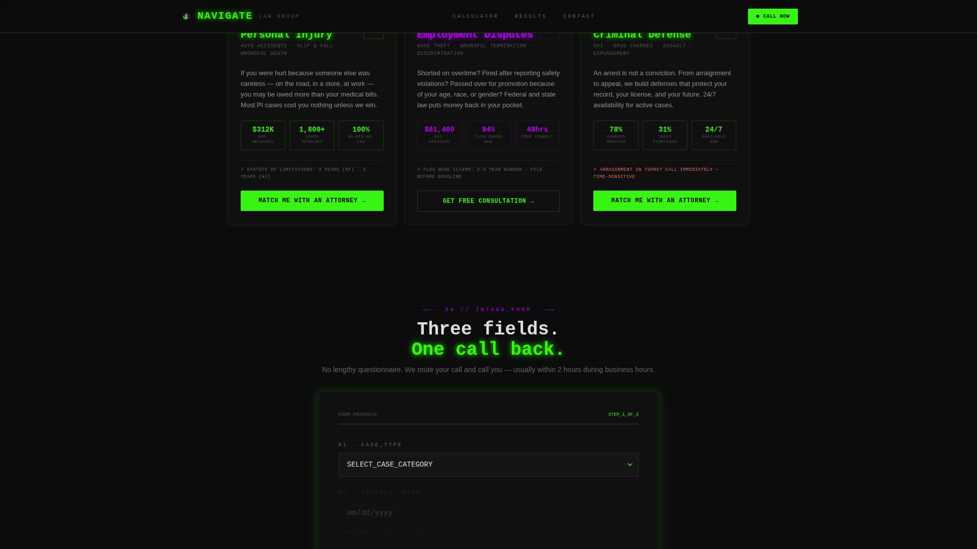 Law Firm Lost Visitor Recovery & Lead Capture Website Template