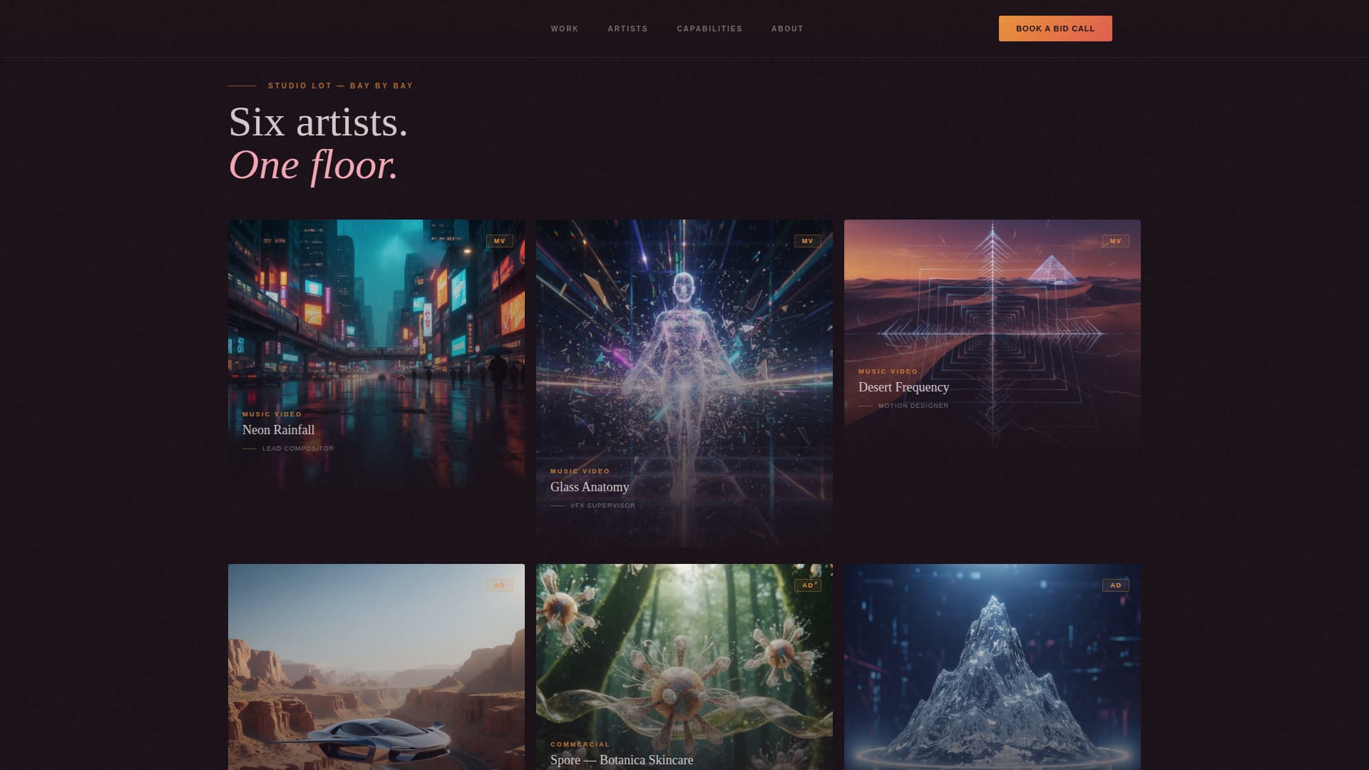 Render — Cinematic Motion Graphics Landing Page Template