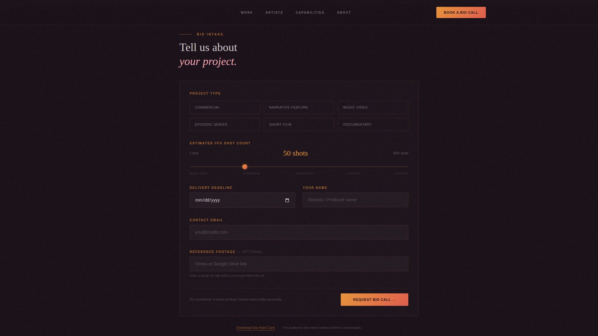 Render — Cinematic Motion Graphics Landing Page Template