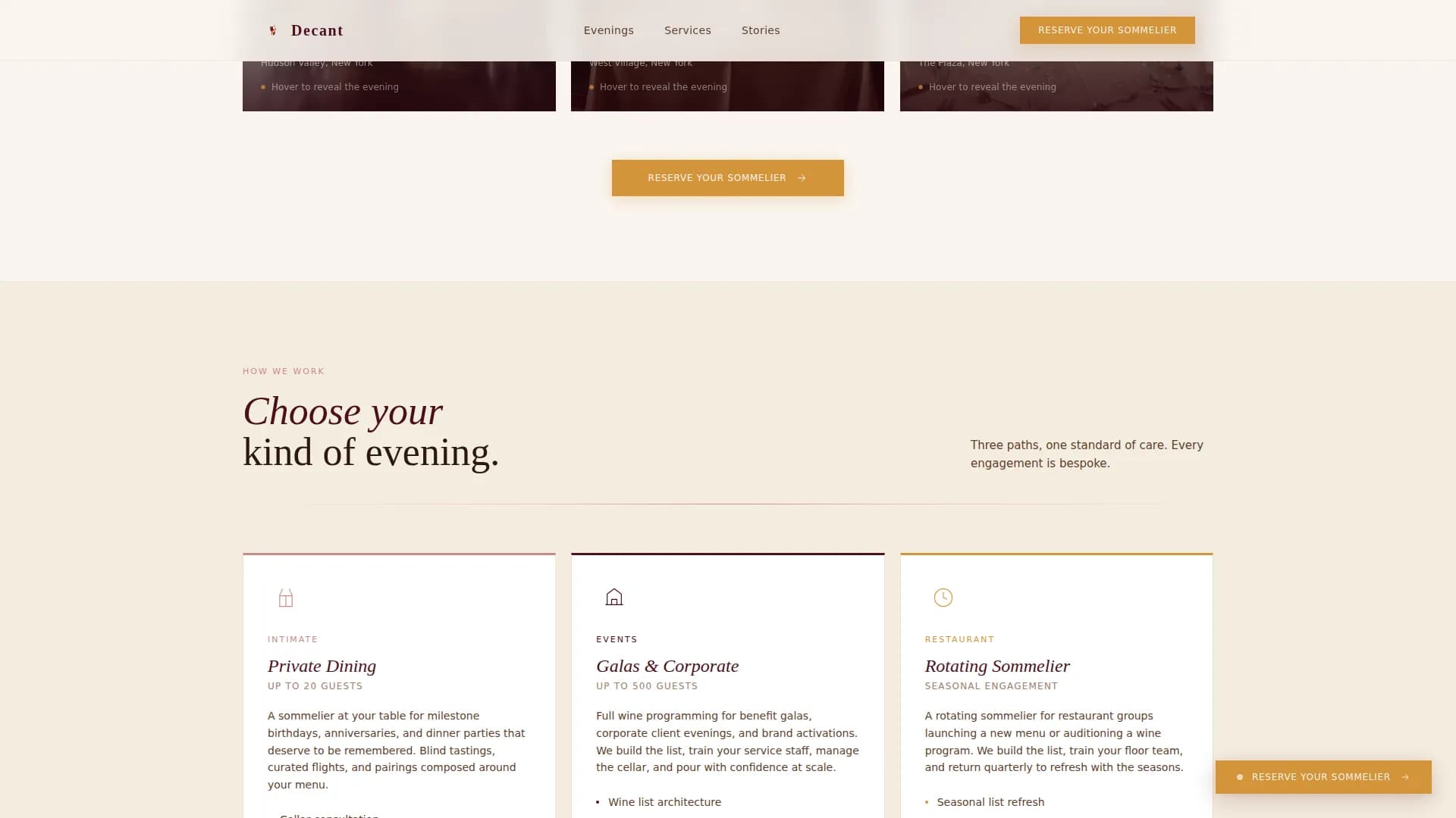 Decant — Expert Wine Tasting Landing Page Template