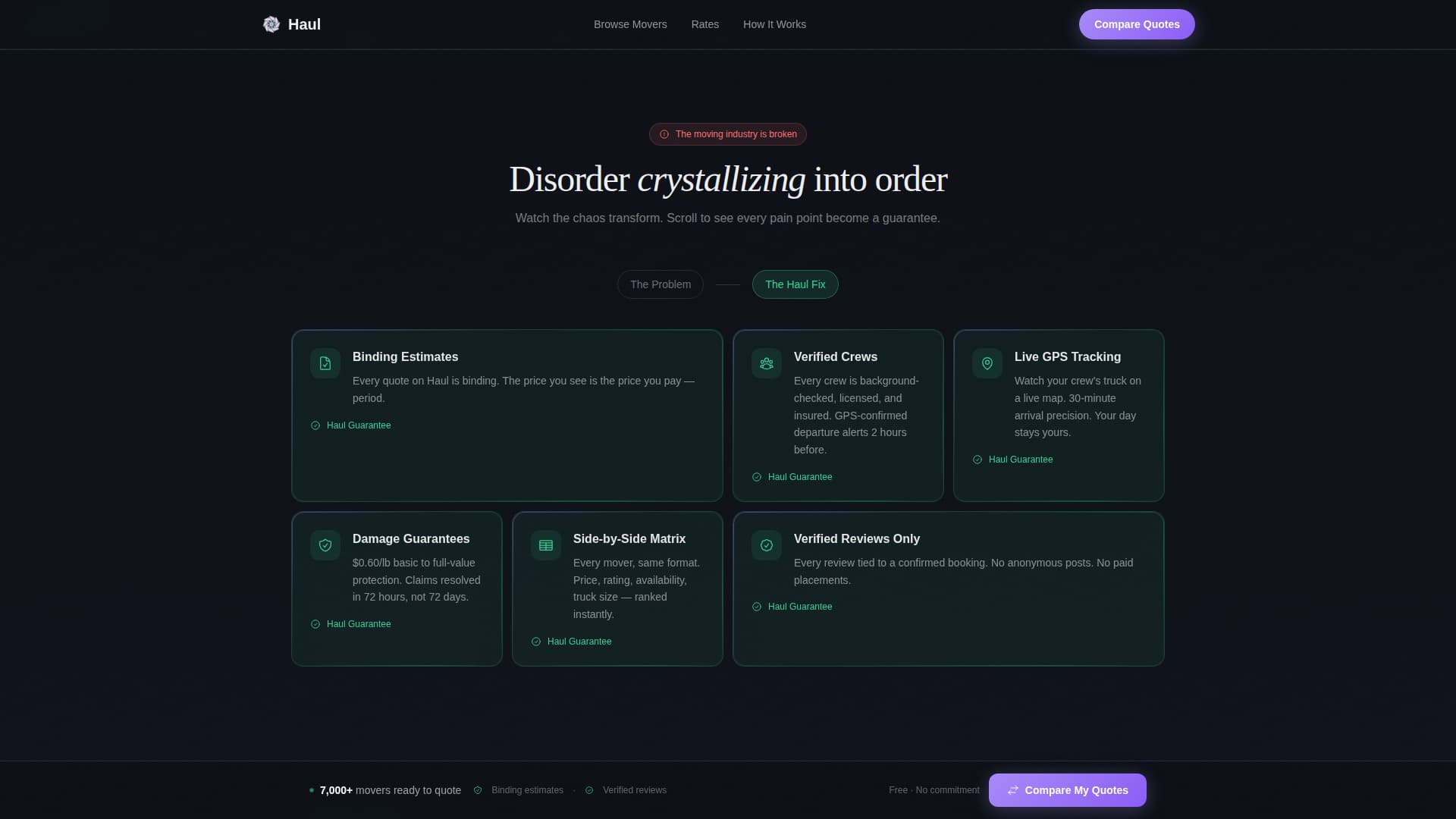 Moving Service Digital Presence Booking Website Template