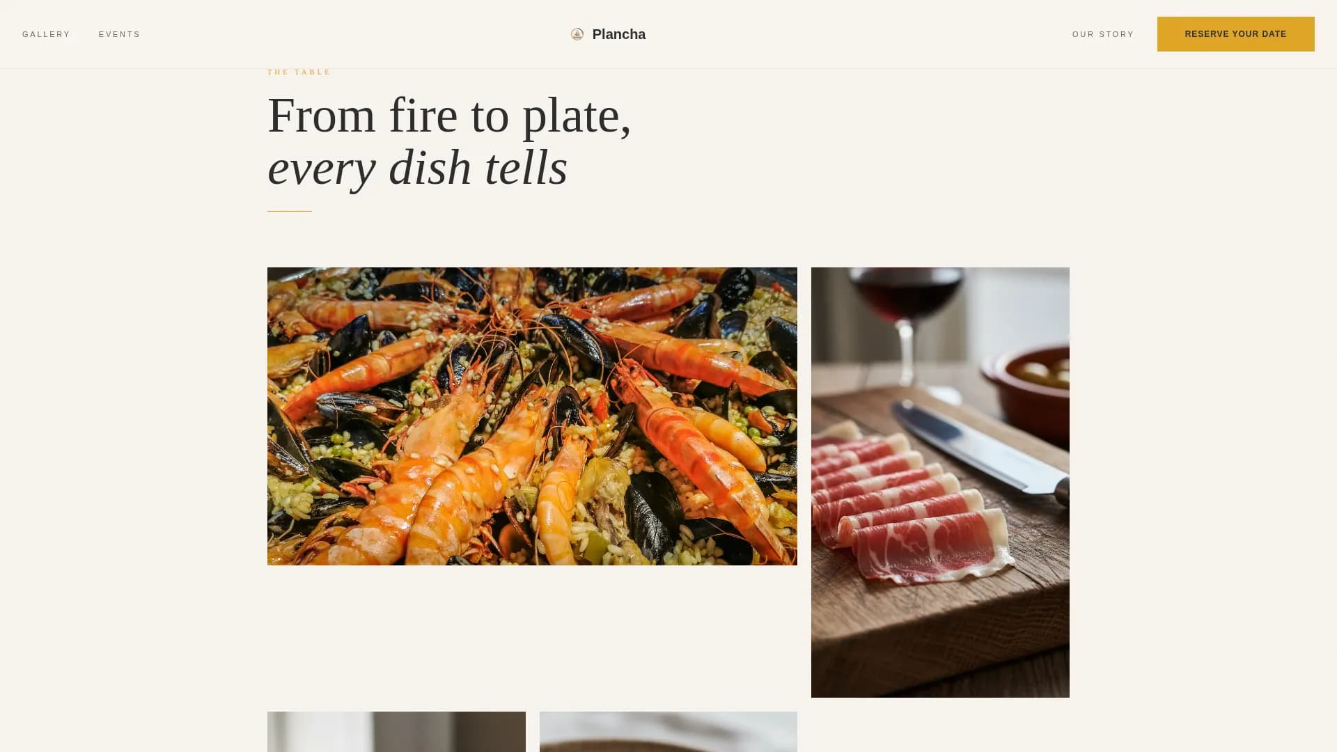 Plancha — Expert Spanish Catering Landing Page Template