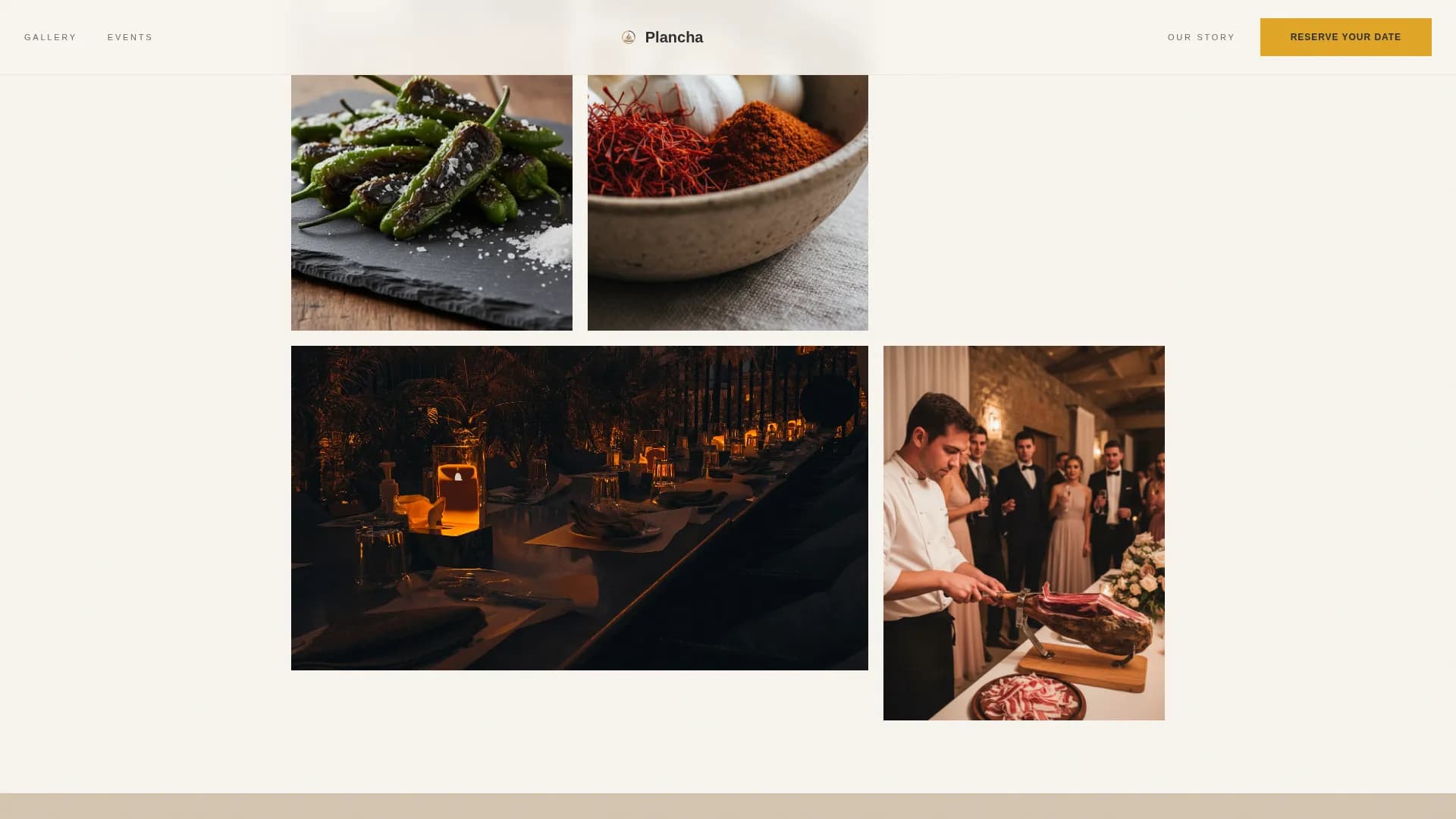Plancha — Expert Spanish Catering Landing Page Template